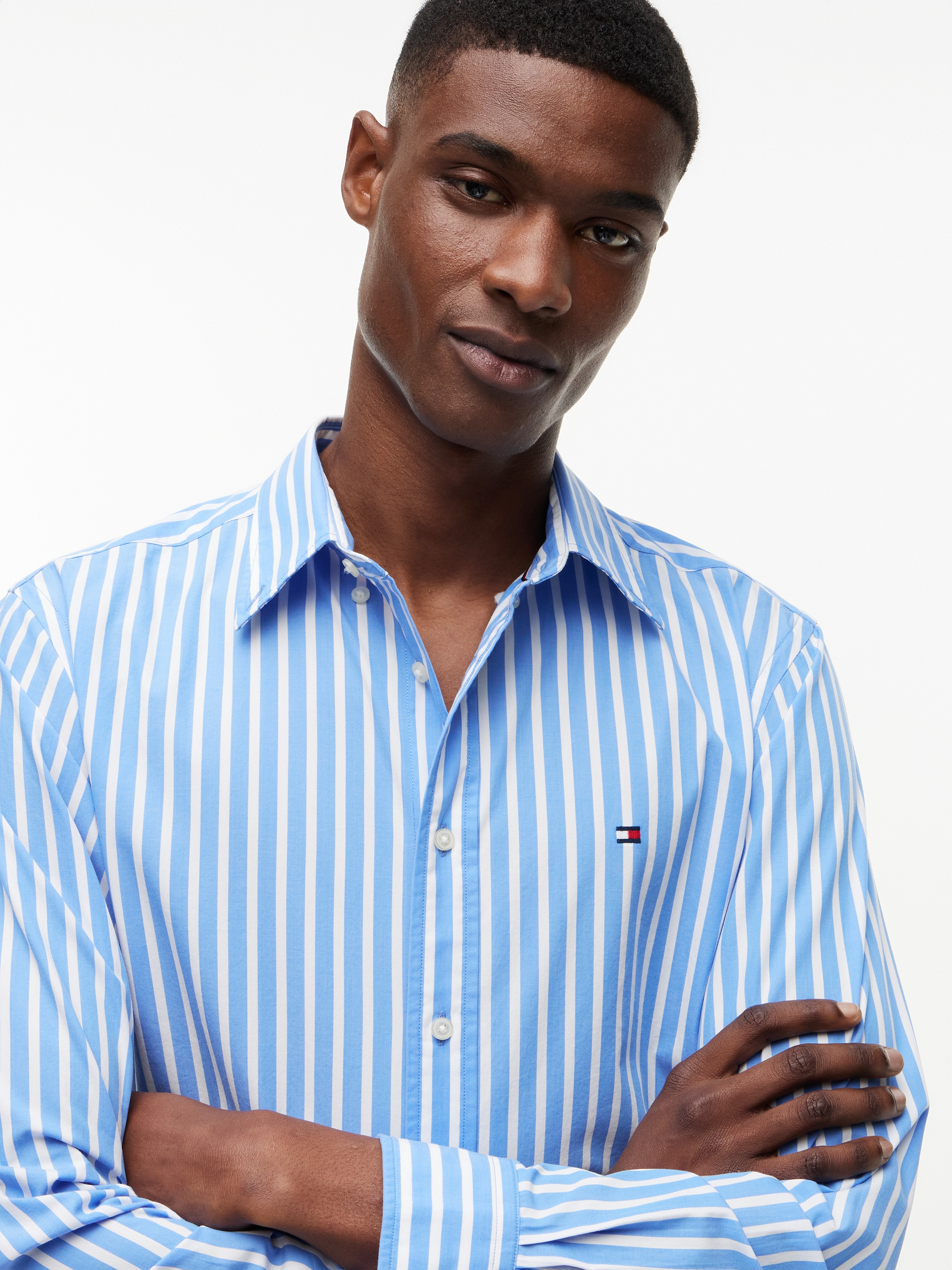 Tommy Hilfiger Chemise à manches longues »FLEX POPLIN SEASONAL STRIPE SHT« mit Flex-Streifen, regular fit