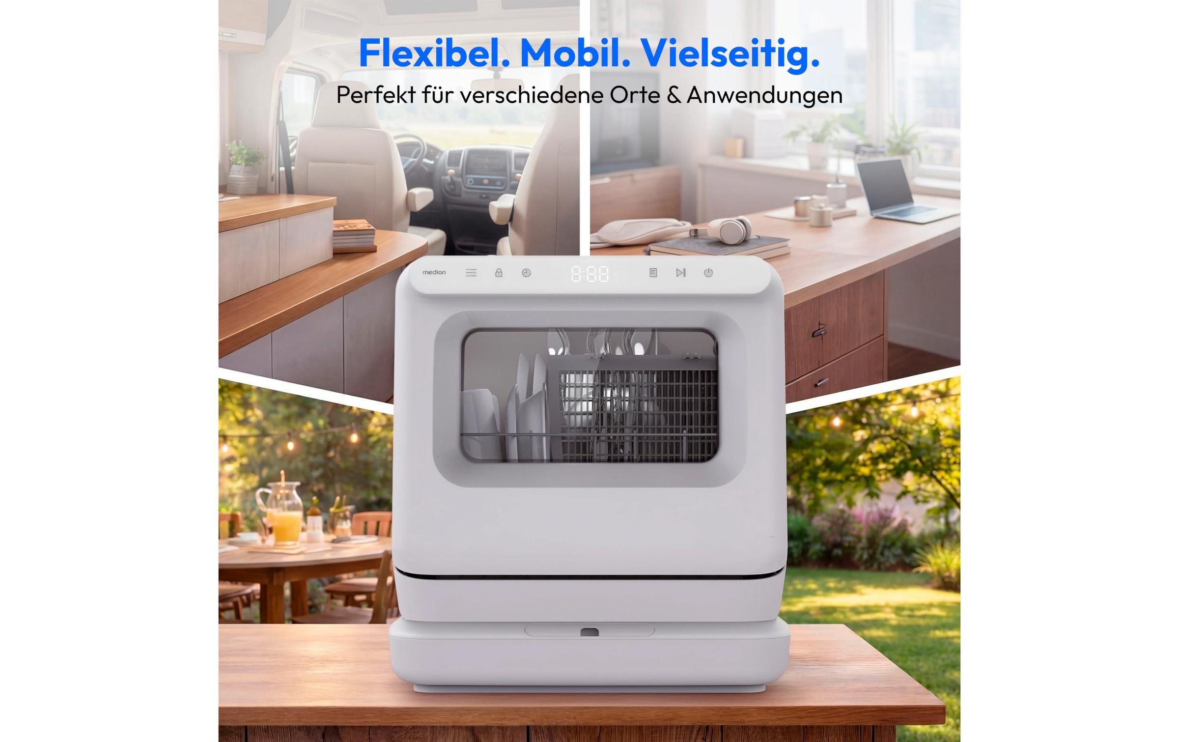 Medion® Tischgeschirrspüler 3 tlg. Massgedecke