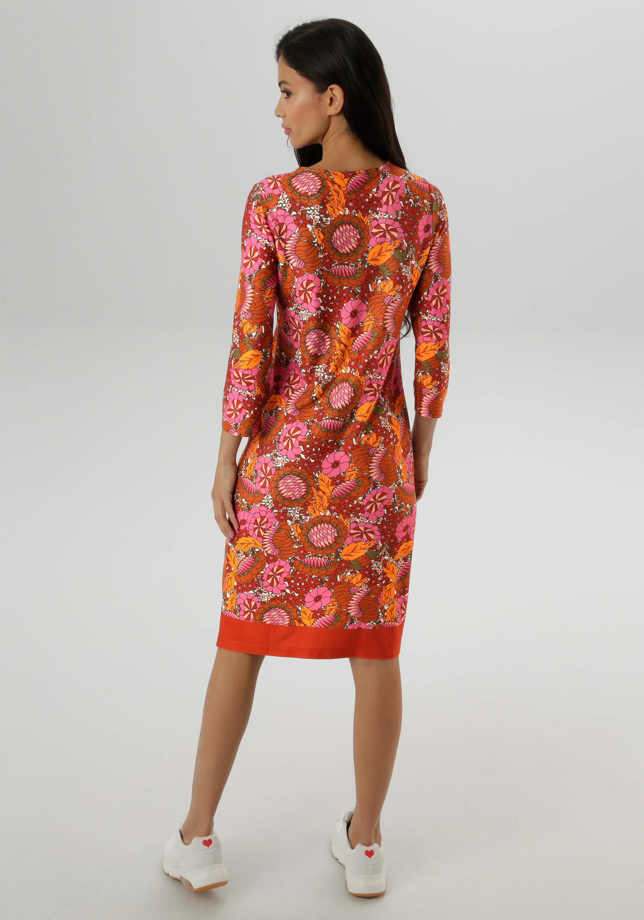 Aniston SELECTED Robe en jersey mit fantasiereichem Blumen- und Blütendruck - NEUE KOLLEKTION