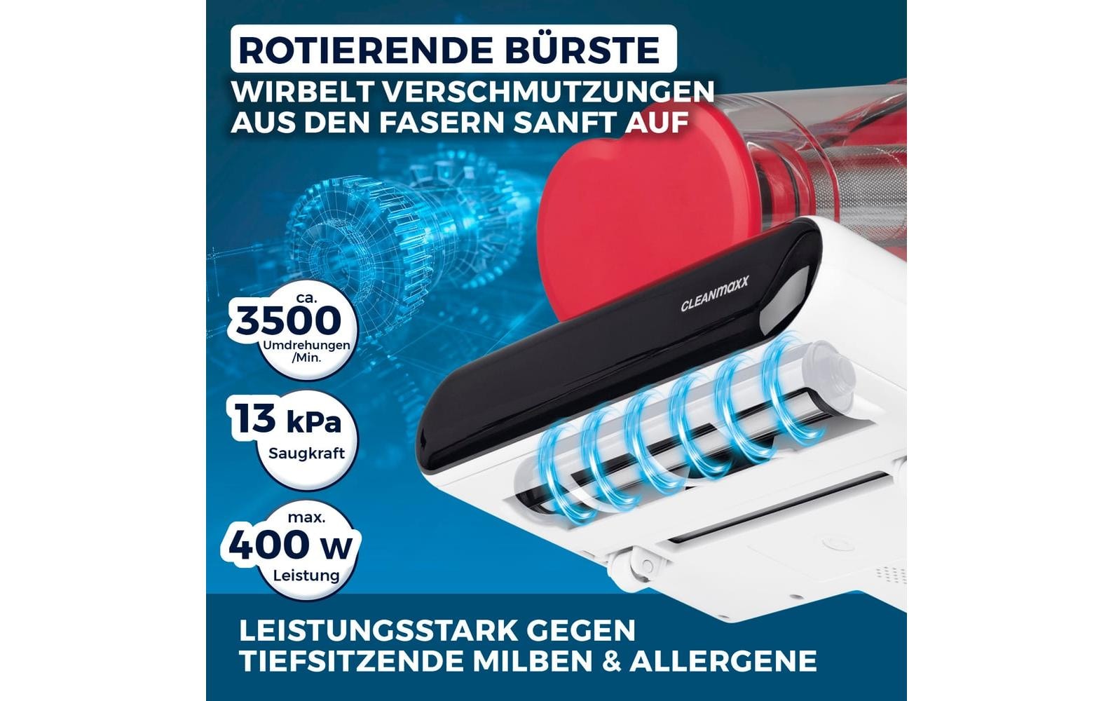 CLEANmaxx Appareil de nettoyage de matelas »400W, CH-Stecker«
