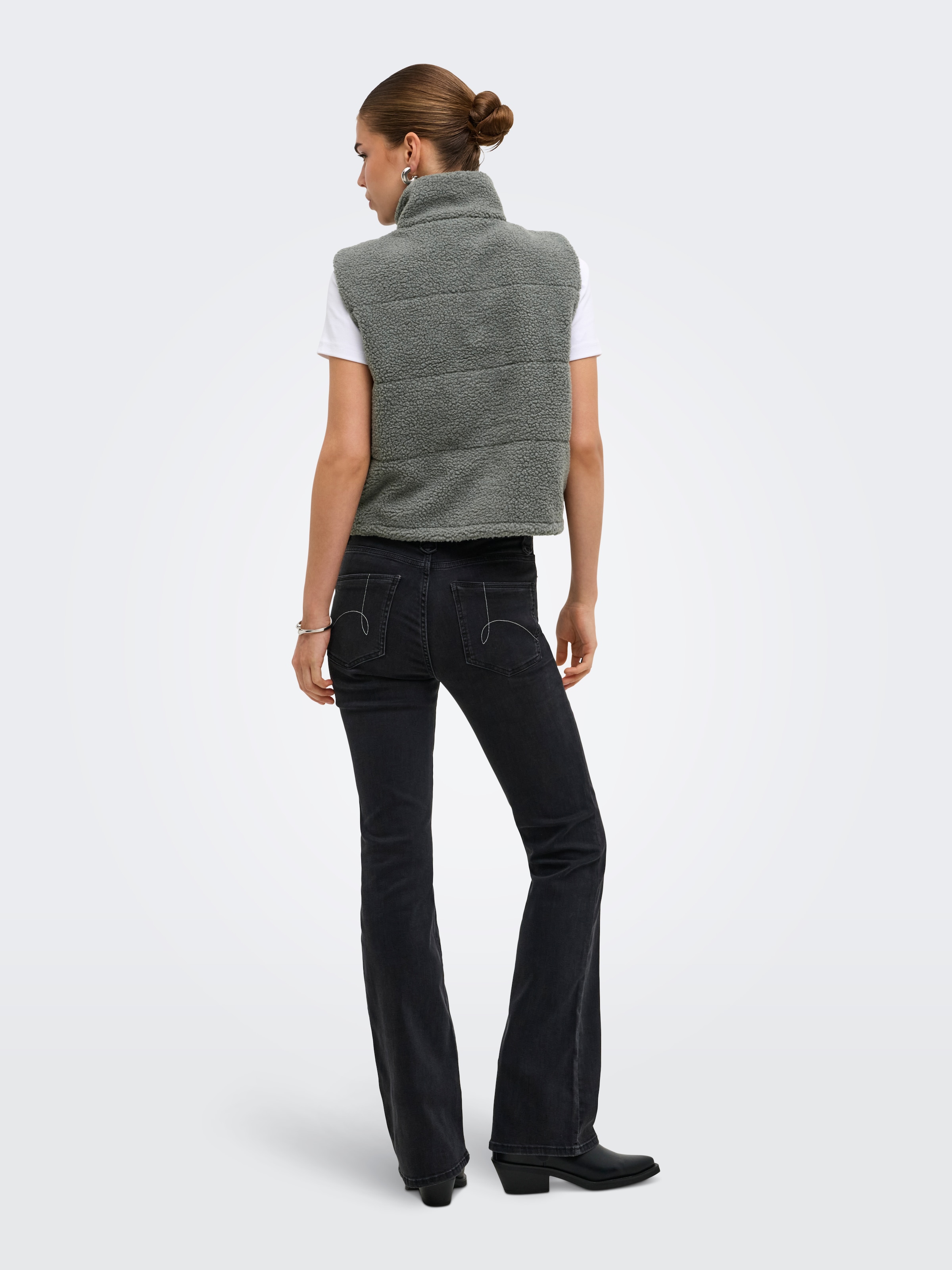 ONLY Plüschweste »ONLSANDRA TEDDY WAISTCOAT LIFE OTW NOOS« Kunstfaser