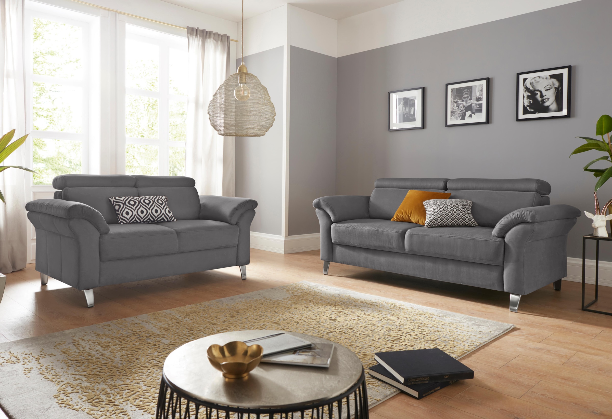 sit&more 2-Sitzer »Arngast« inklusive Federkern und Kopfteilverstellung