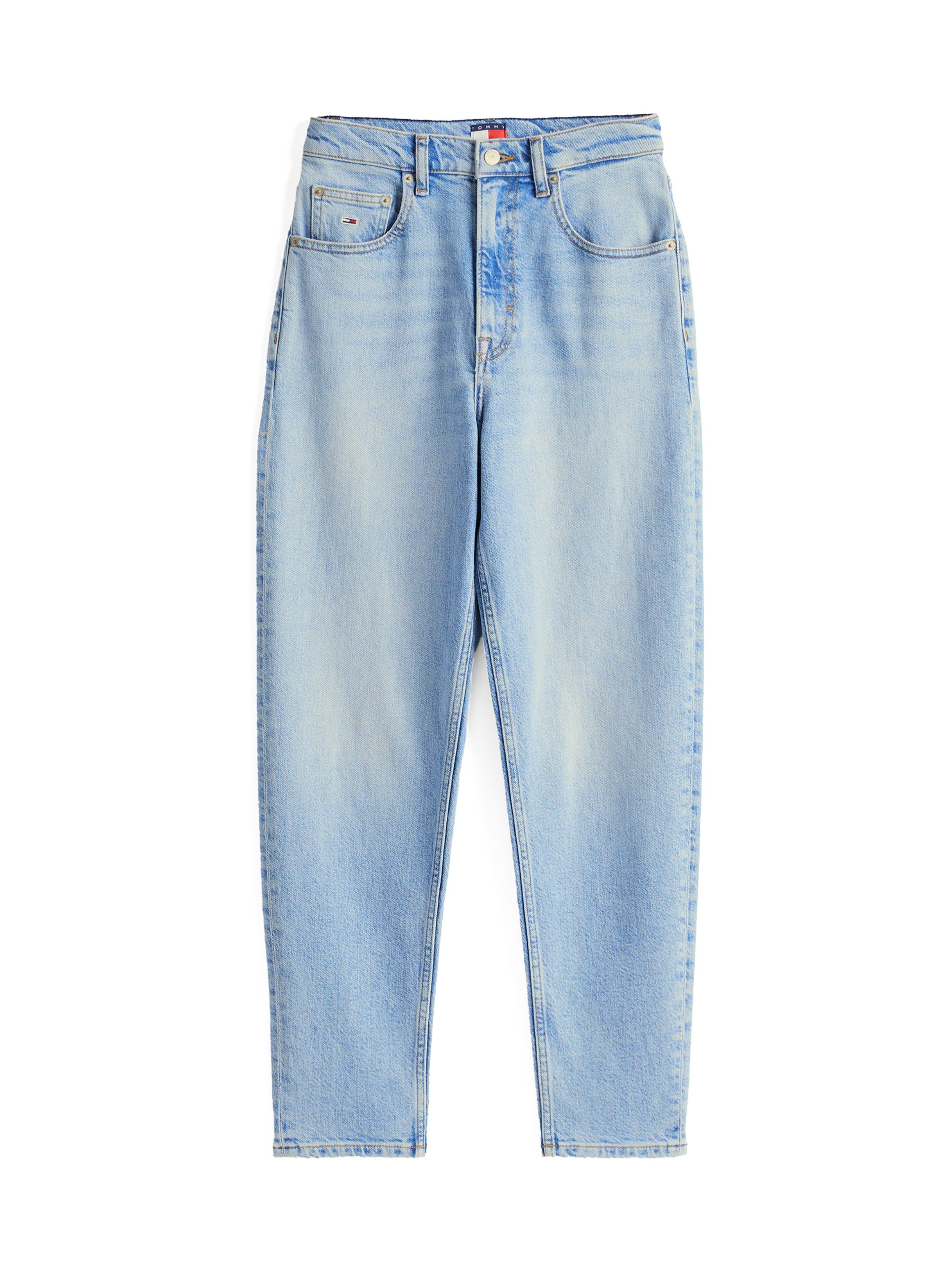 Tommy Jeans Jeans mom »MOM JEAN UH TPR« mit Logo-Stickereien, in knöchelfreier Länge