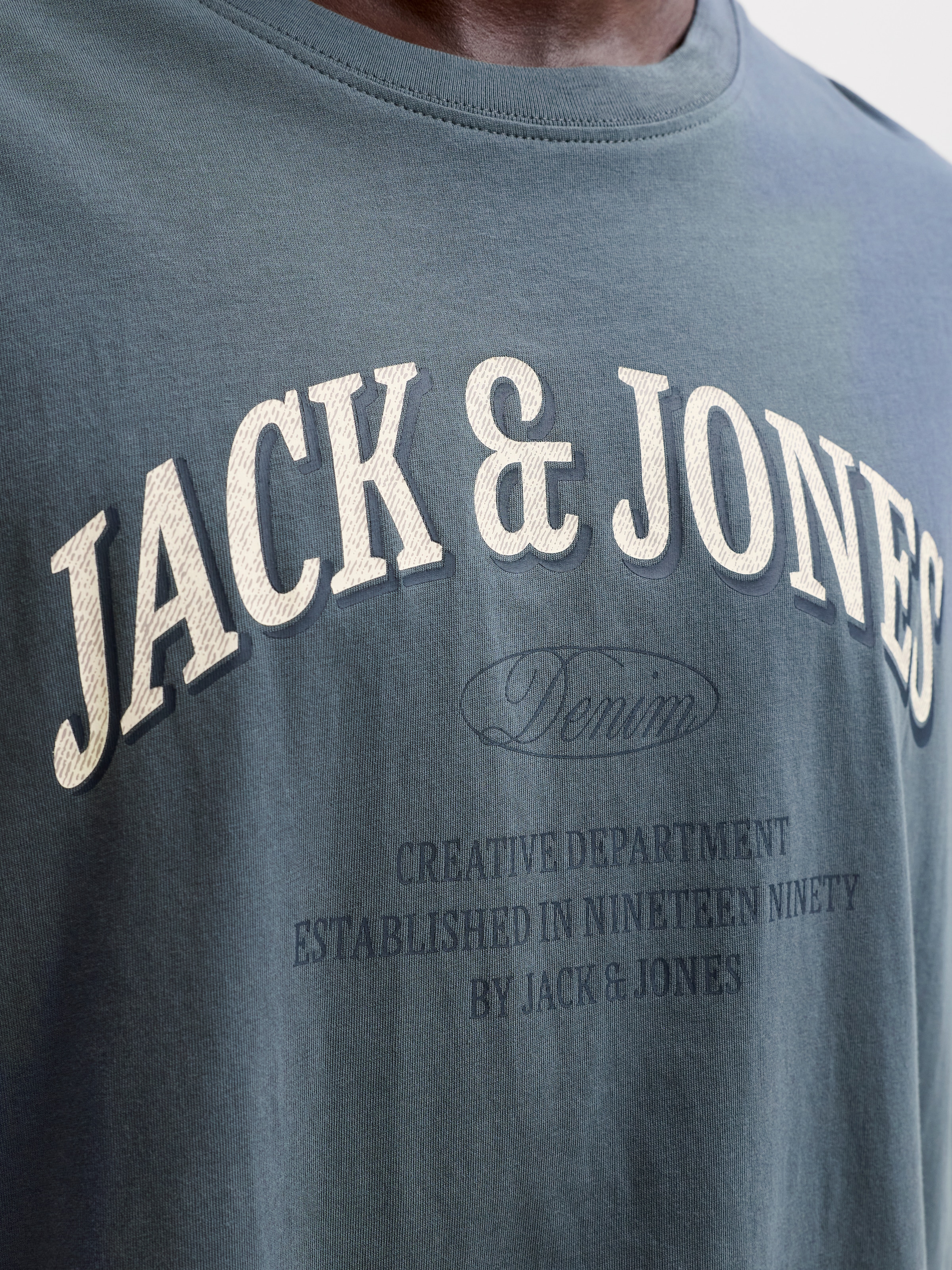 Jack & Jones T-Shirt »JJEDENVER LOGO TEE SS O-NECK SN« Baumwolle, relaxed fit