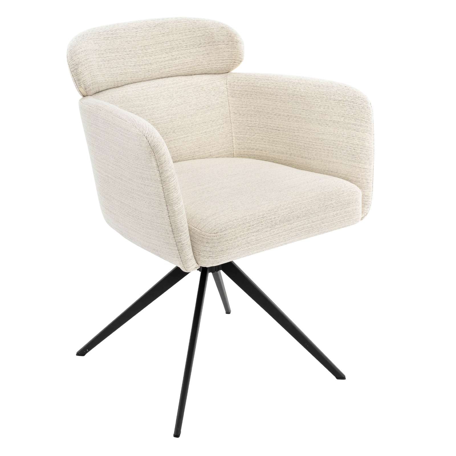 GOODproduct Chaise de salle à manger »Isarco« () 2 cuisretour automatique à 360°, dossier rembourré, accoudoir et surface d'assise
