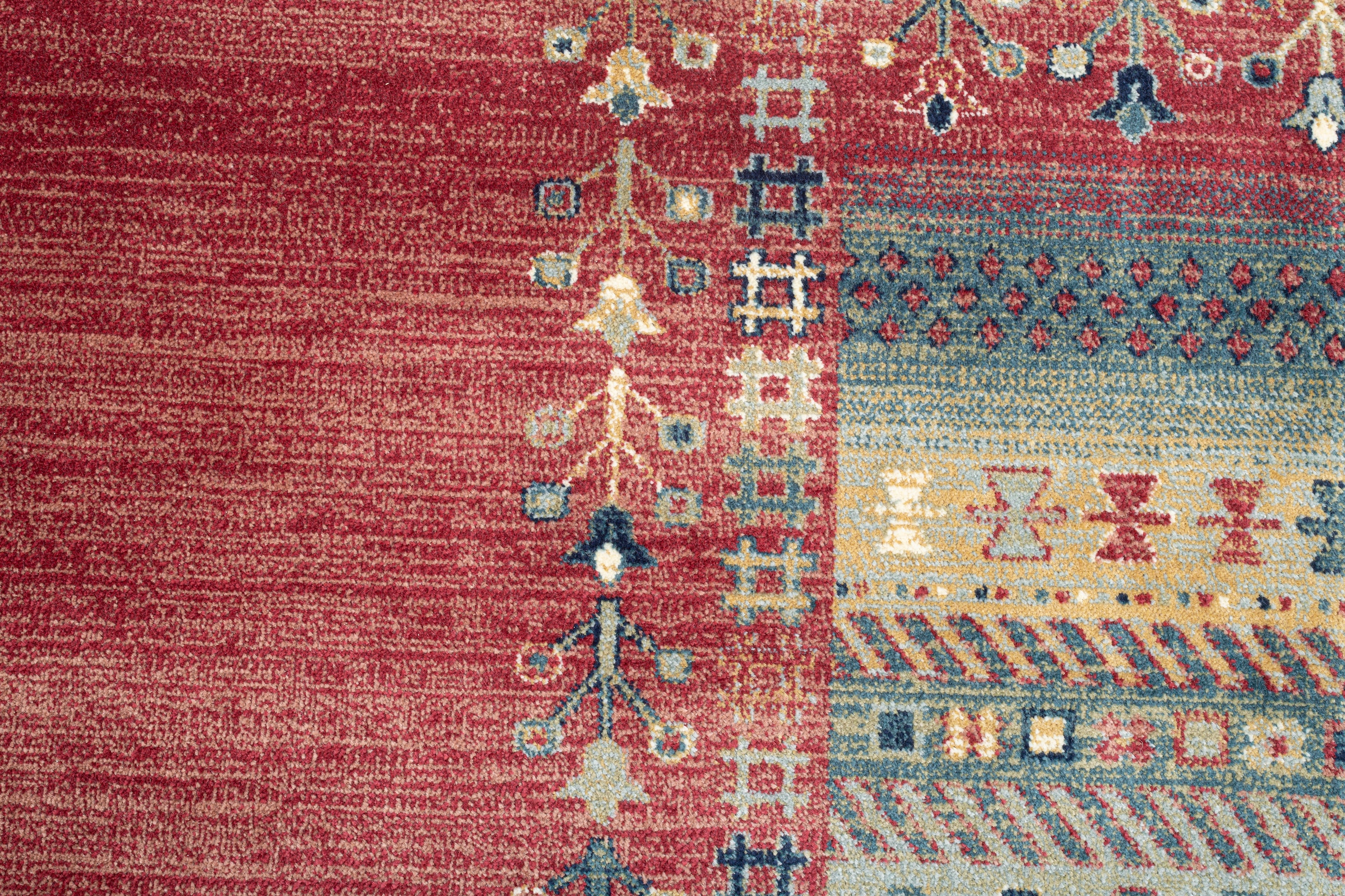 Gino Falcone Teppich »Cherina GF-131« rechteckig 8 mm Höhe Ethno Design, mit Bordüre, leichter Glanz, 100 % Viskose, Wohnzimmer