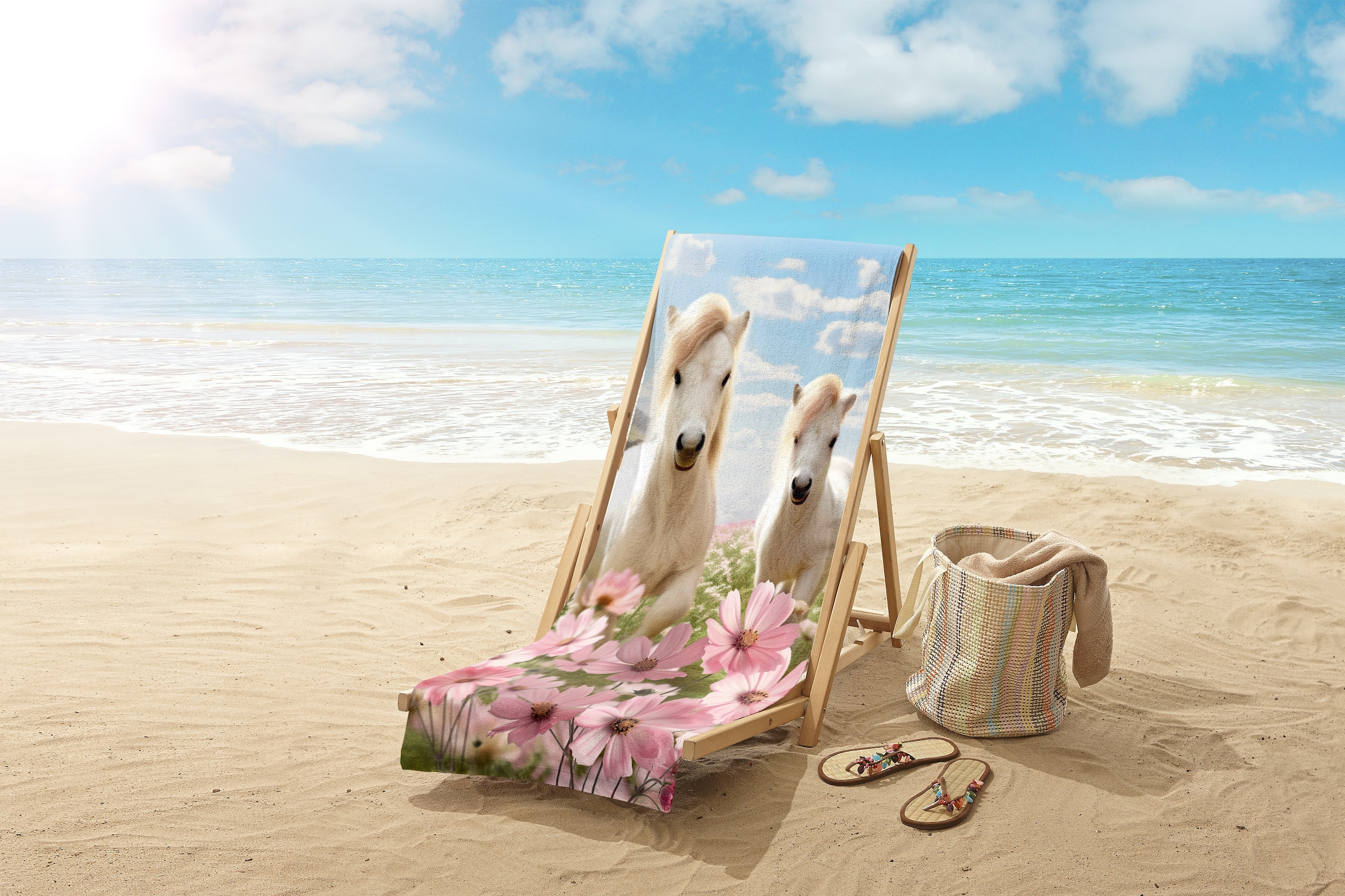 good morning Strandtuch »Philou« Kinder Strandtuch, Mikrofaser, Velours, saugfähig, weich, leicht, bunt