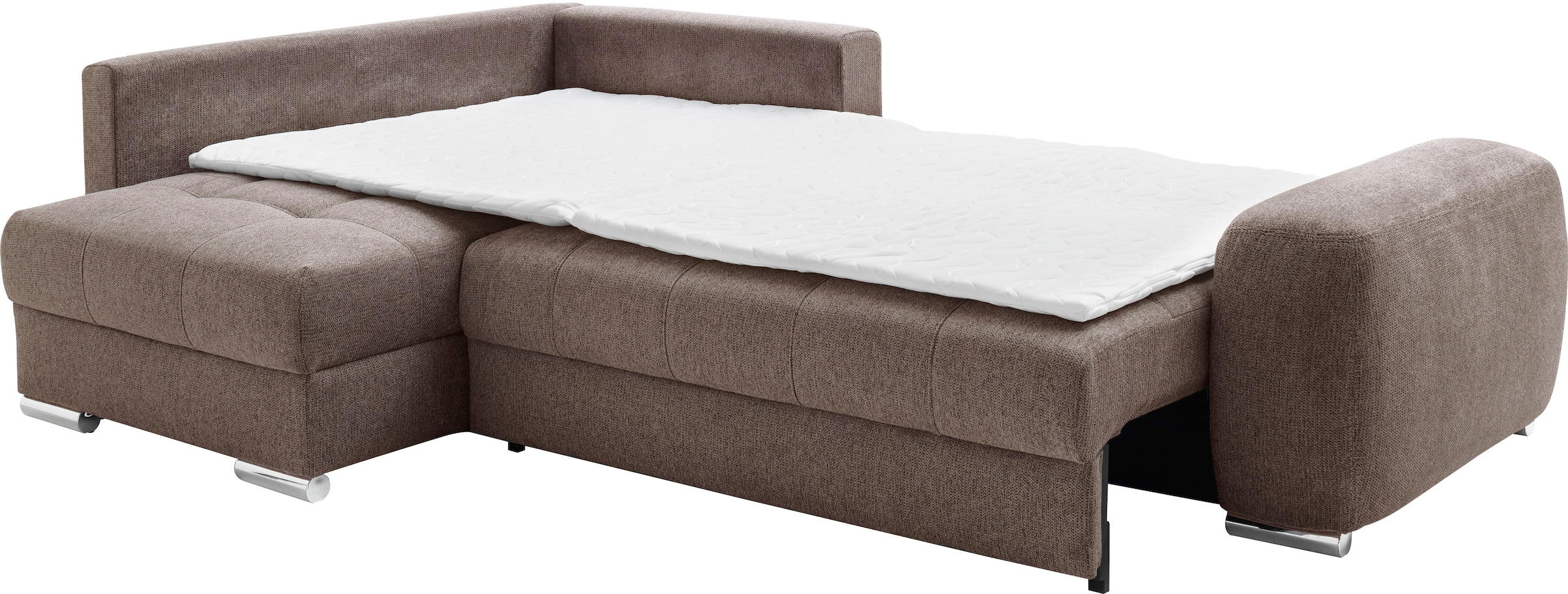 Mr. Couch Canapé d'angle »Mykonos, L-Form, Dauerschläfer« mit DuraSpring-Taschenfederkern bis 140 kg belastbar