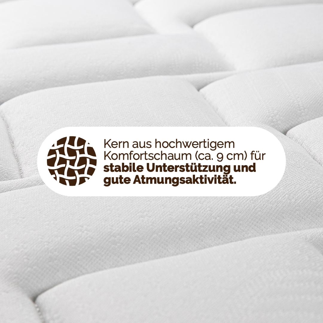 DI QUATTRO Komfortschaummatratze »Matratze Caravan« 10 cm hoch Raumgewicht: 28 kg/m³ 1 Stk. tlg. Matratze in verschiedenen Grössen erhältlich, atmungsaktive Matratze
