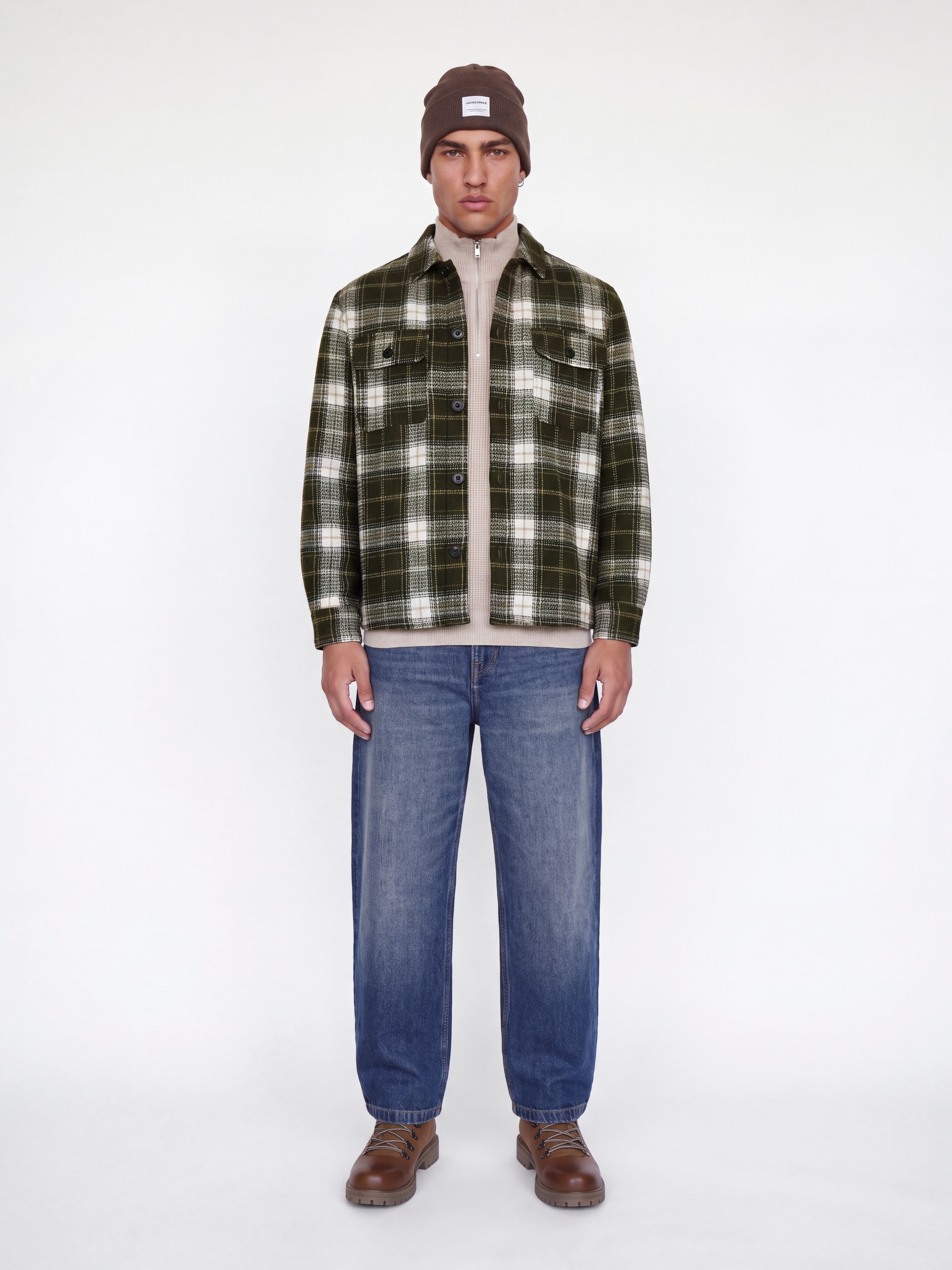 Jack & Jones Langarmhemd »JJEREGENT STRUCTURE OVERSHIRT LS SN« Polyester, locker geschnitten