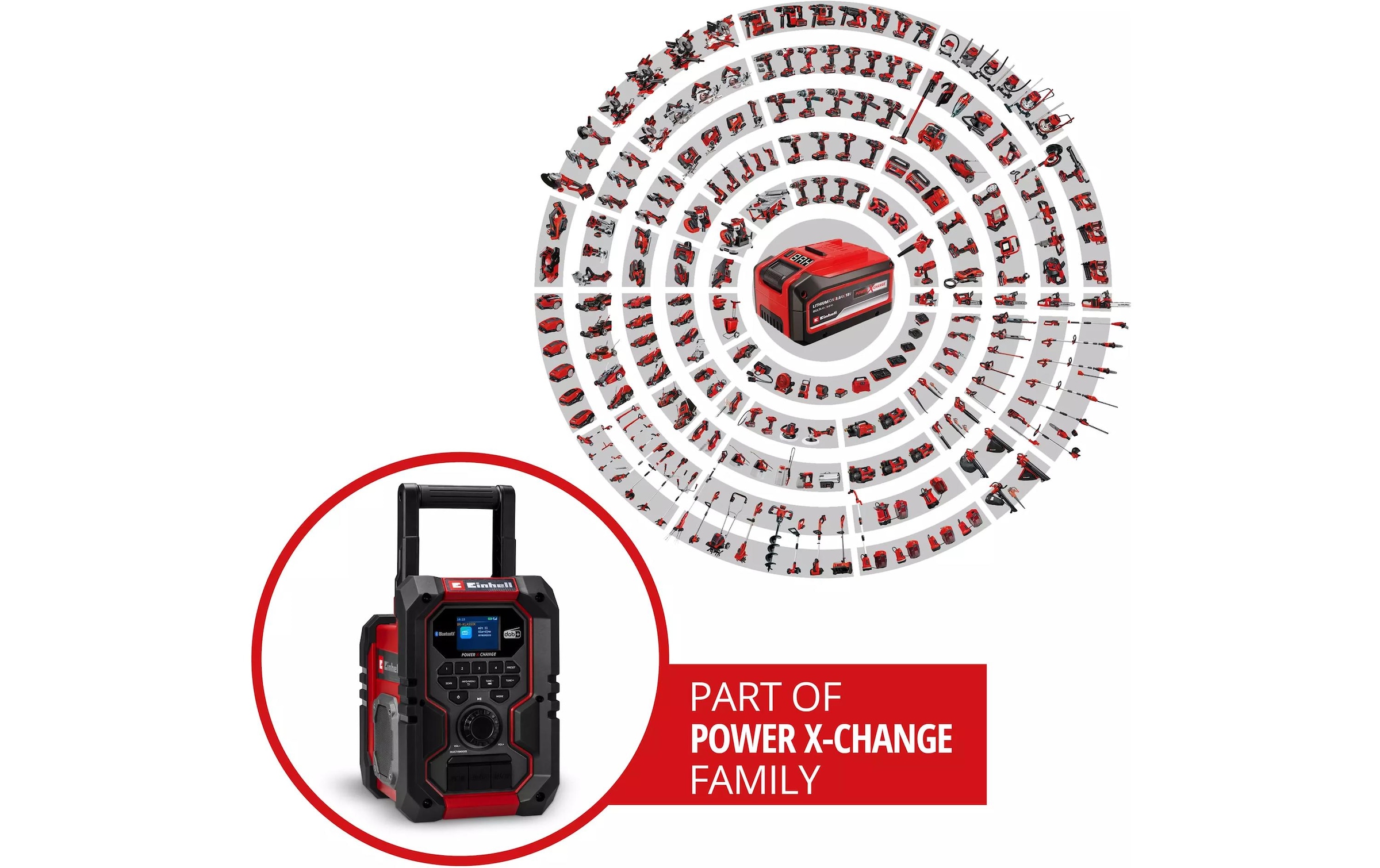 Einhell Radio de chantier »Akku-Radio TE-CR 18 Li DAB+/FM/BT, Solo« ( )