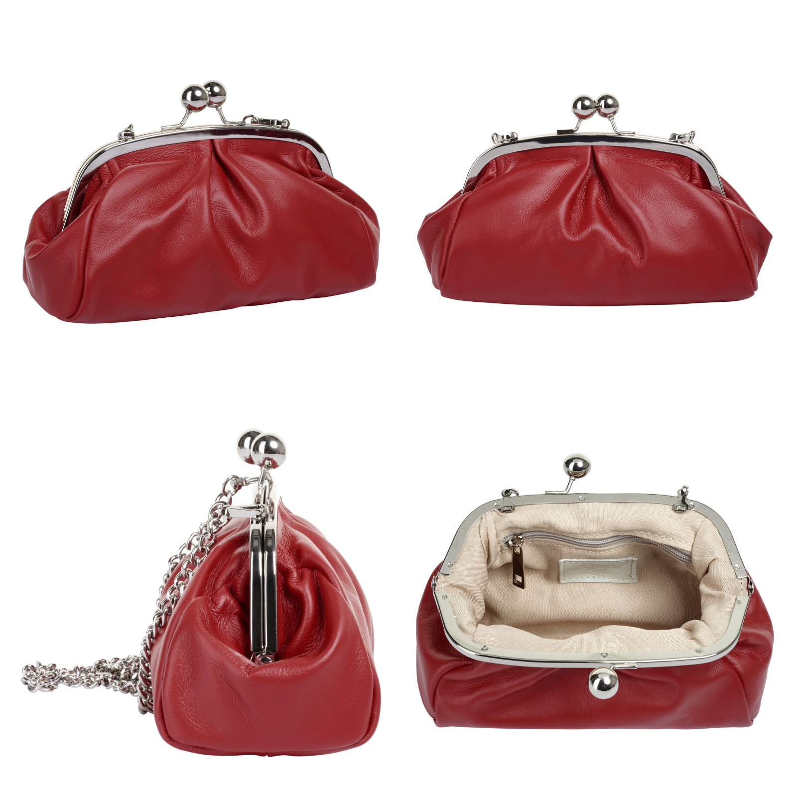 Samantha Look Umhängetasche echt Leder, Made in Italy