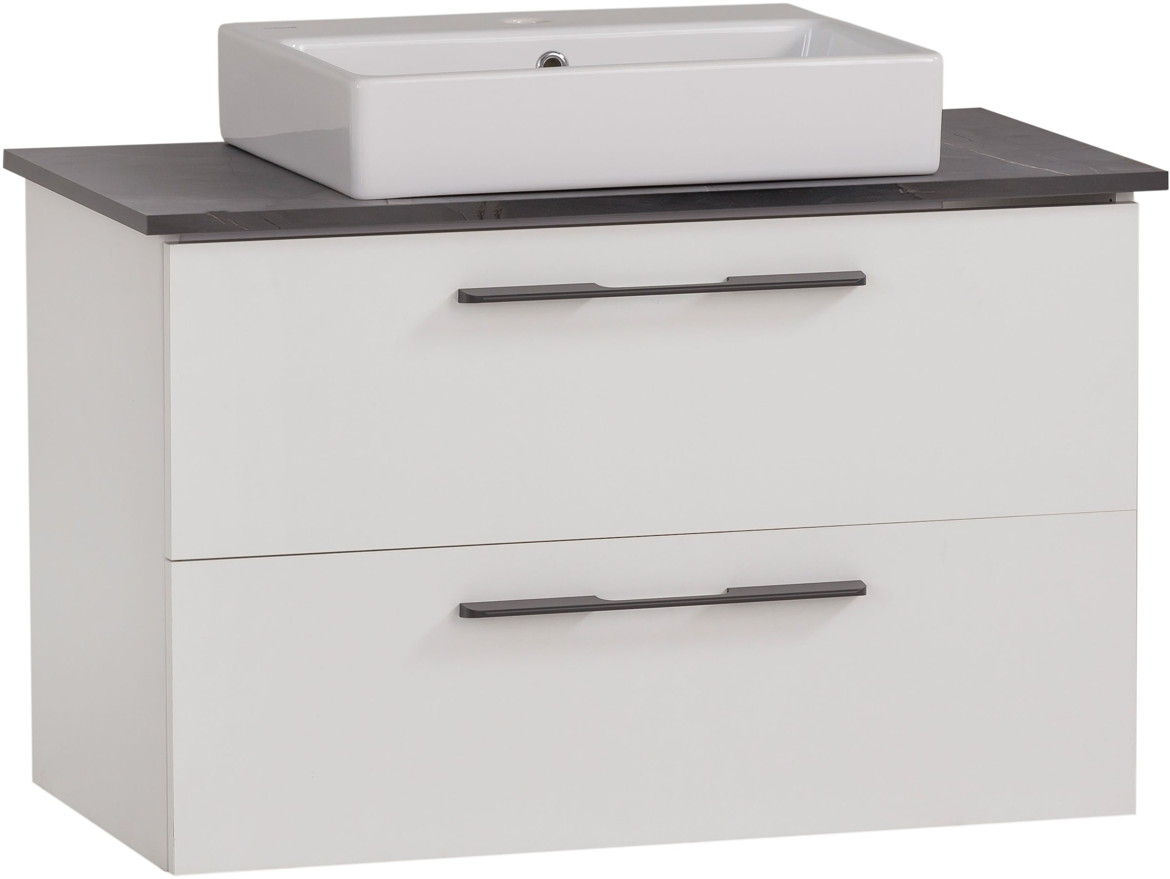Schildmeyer Waschtisch »Maxim, Mattweiss + Marmor« 3 Stk. tlg. Made in Germany