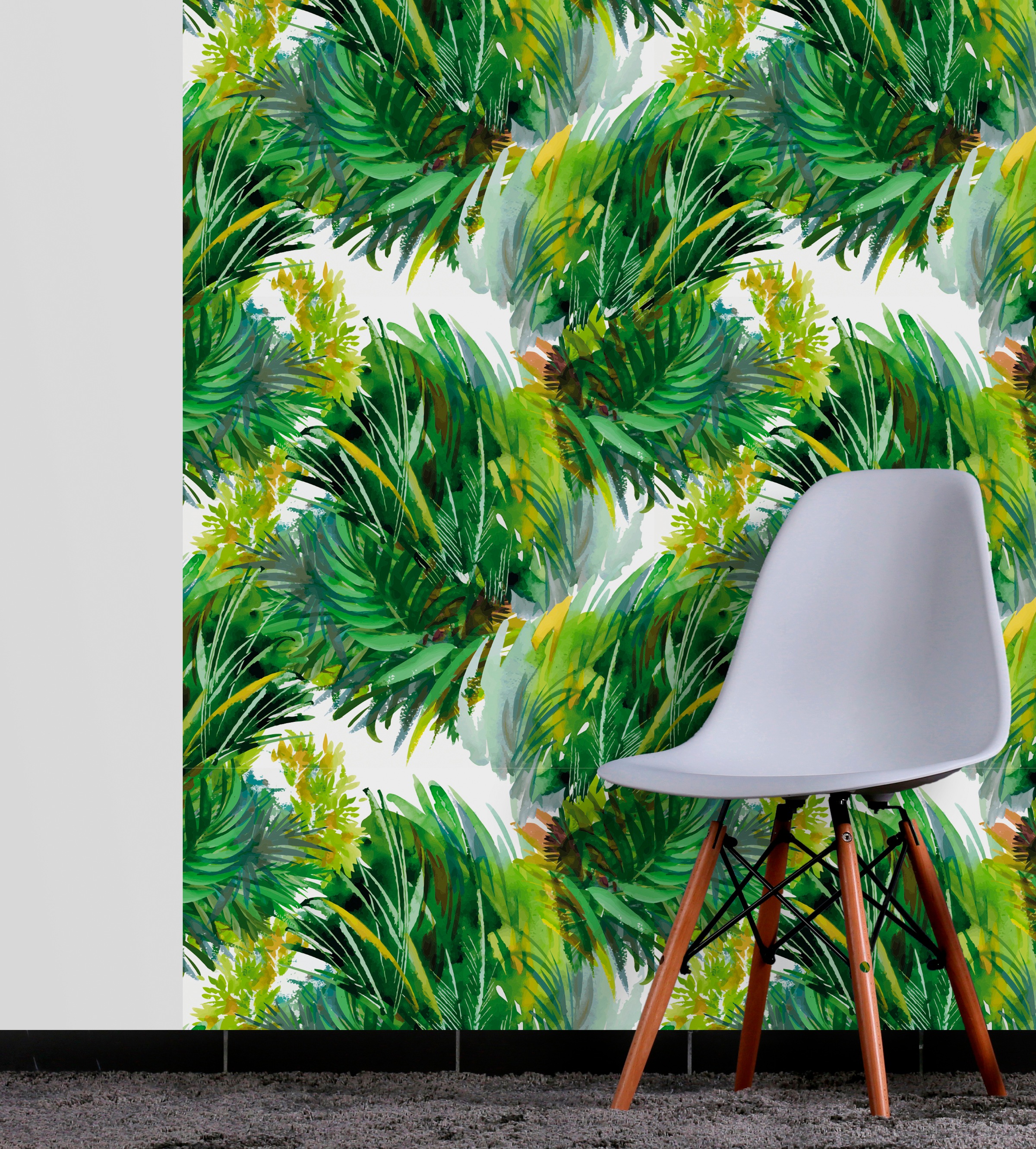 queence Vinyltapete »Erin« Motiv | bedruckt | botanisch | floral | gemustert | natürlich glatt 90x250cm, selbstklebend, kinderleichte Anbringung, , Sticker