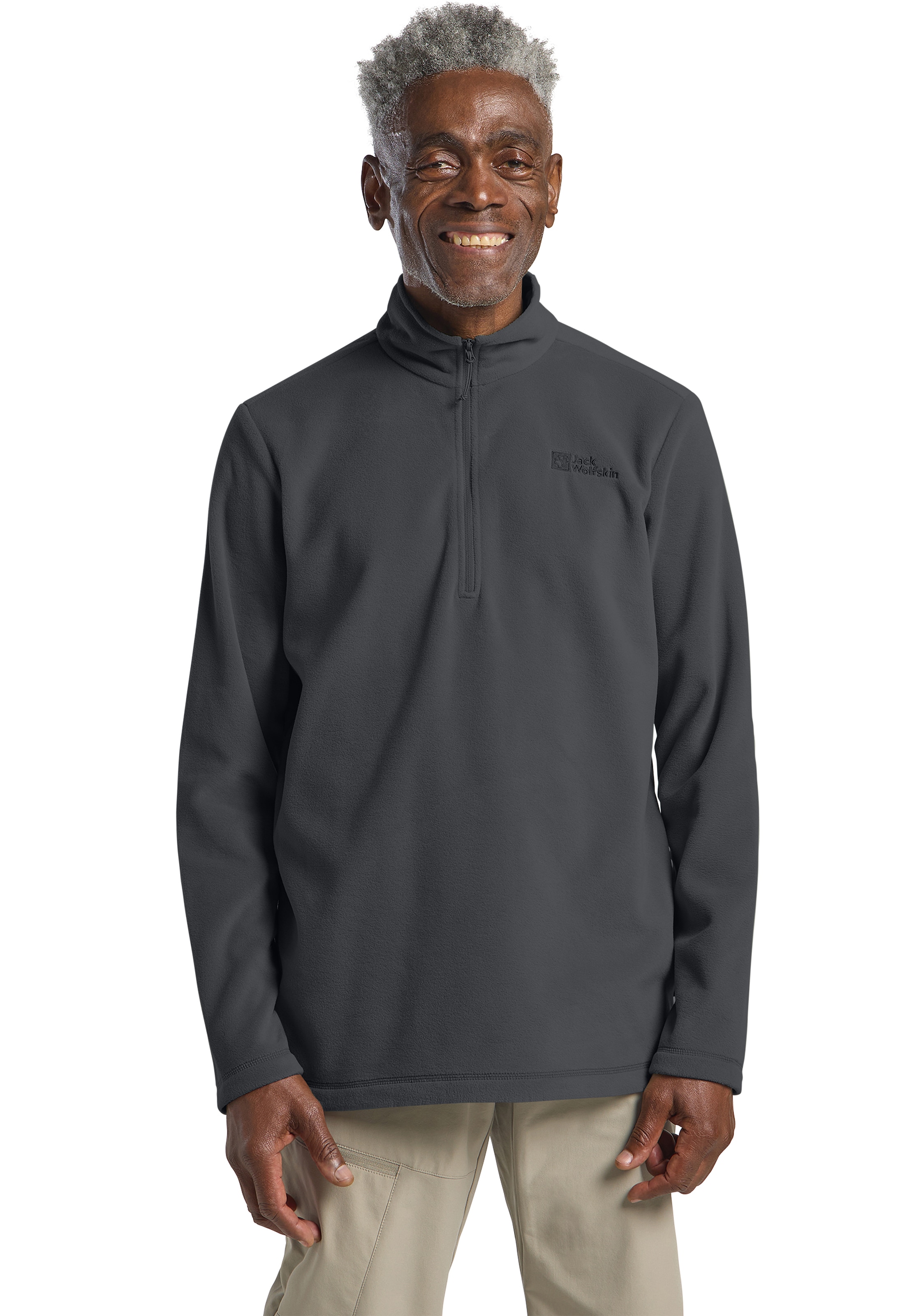 Jack Wolfskin Fleecepullover »TAUNUS HZ M«, für Wandern und Trekking, mit Stehkragen, mit halbem Reissverschluss
