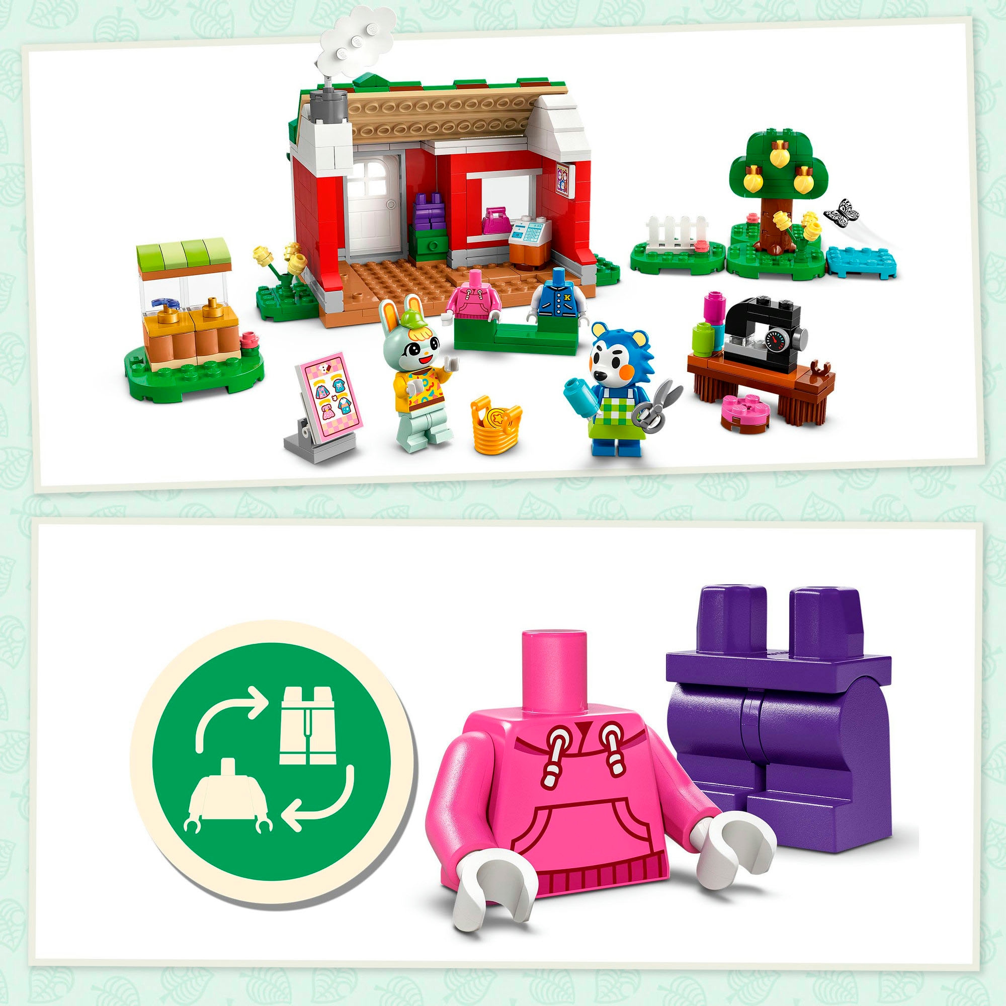 LEGO® Pions de construction »Die Schneiderei der Schneiderschwestern (77055), LEGO Animal Crossing« Made in Europe