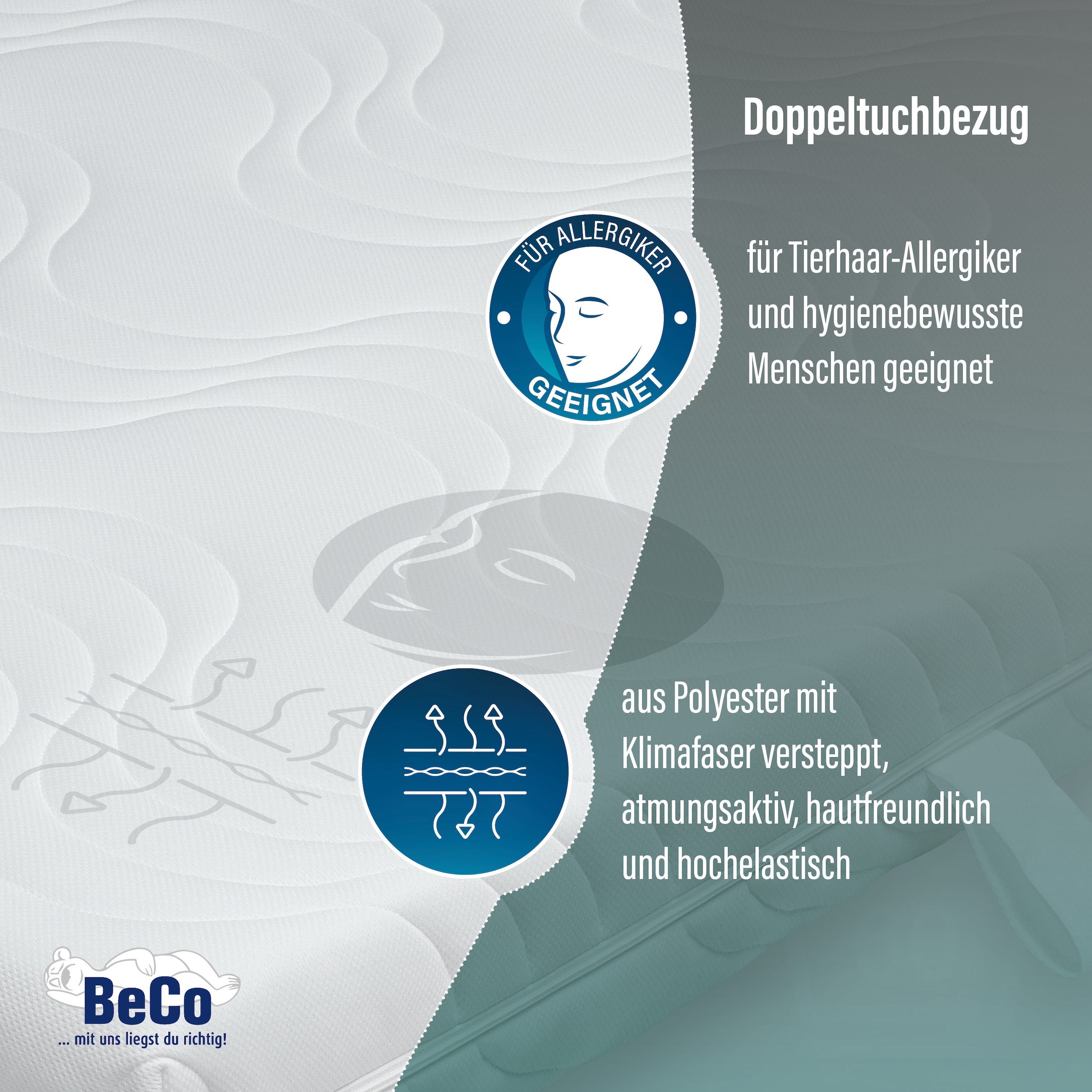 Beco Komfortschaummatratze »Marissa, 7 Zonen Matratze 90x200, 140x200 cm & weitere Grössen« 18 cm hoch Raumgewicht: 30 kg/m³ 1 Stk. tlg. ergonomischer Schlaf , getestet in 90x200, H3, Ausgabe 10/2025