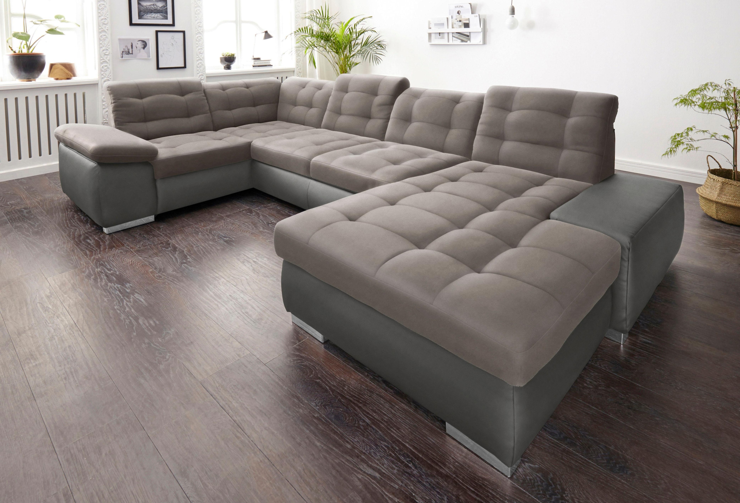 sit&more Paysage de salon »Ontario U-Form« XXL, au choix avec fonction couchage