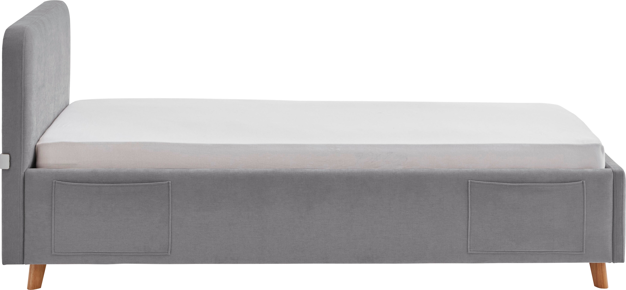 meise.möbel Lit d'enfant »COSY in de Breiten 90, 120 & 140 erhältlich, wahlweise mit Bettkasten« disponible avec pied en bois noir ou chêne, incl. prise USB