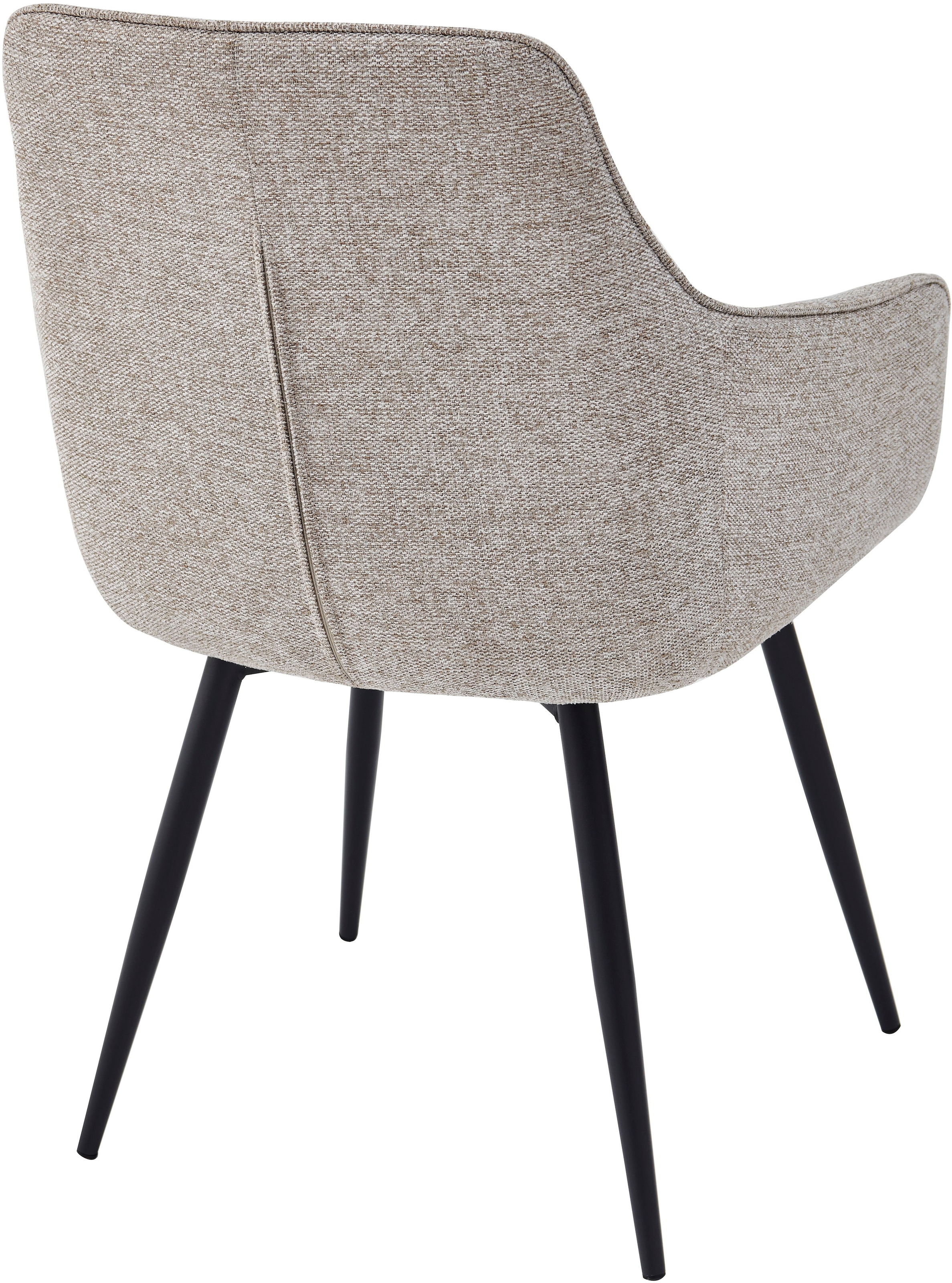 HELA Chaise avec accoudoirs »VERONA« (Ensemble) 2 cuisfauteuil, panier à ressorts, structure tube rond, 4 pieds, rembourré, accoudoirs