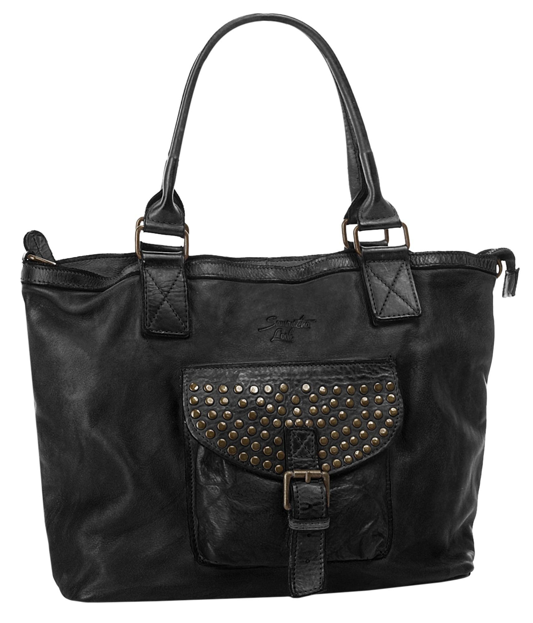 Samantha Look Shopper echt Leder, Made in Italy