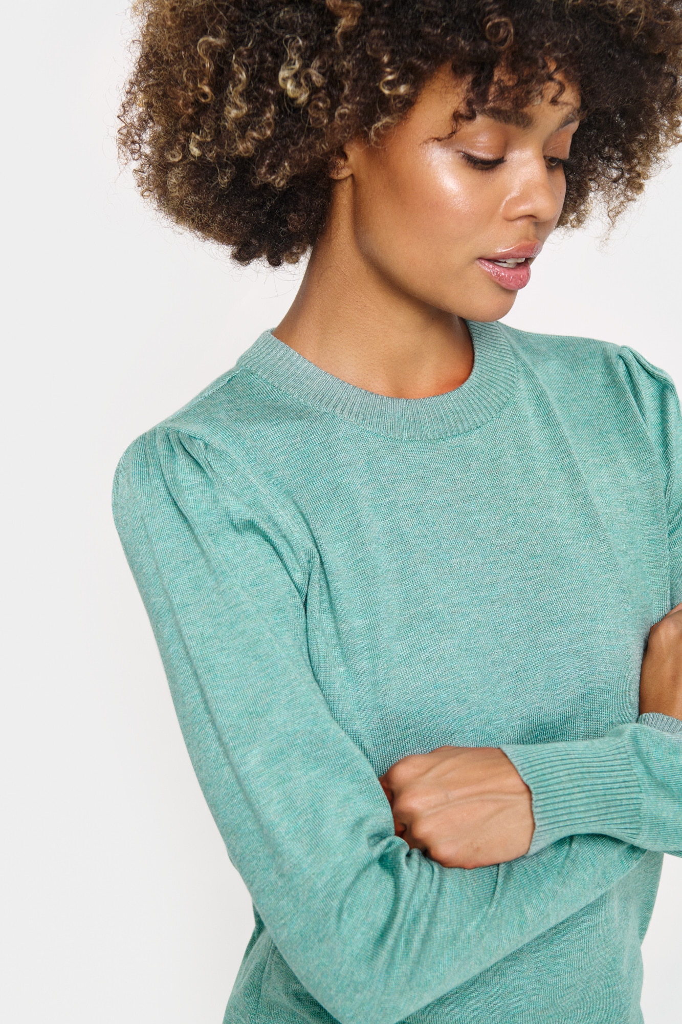 Saint Tropez Pull à col rond »MilaSZ« Mélange de viscose, coupe régulière