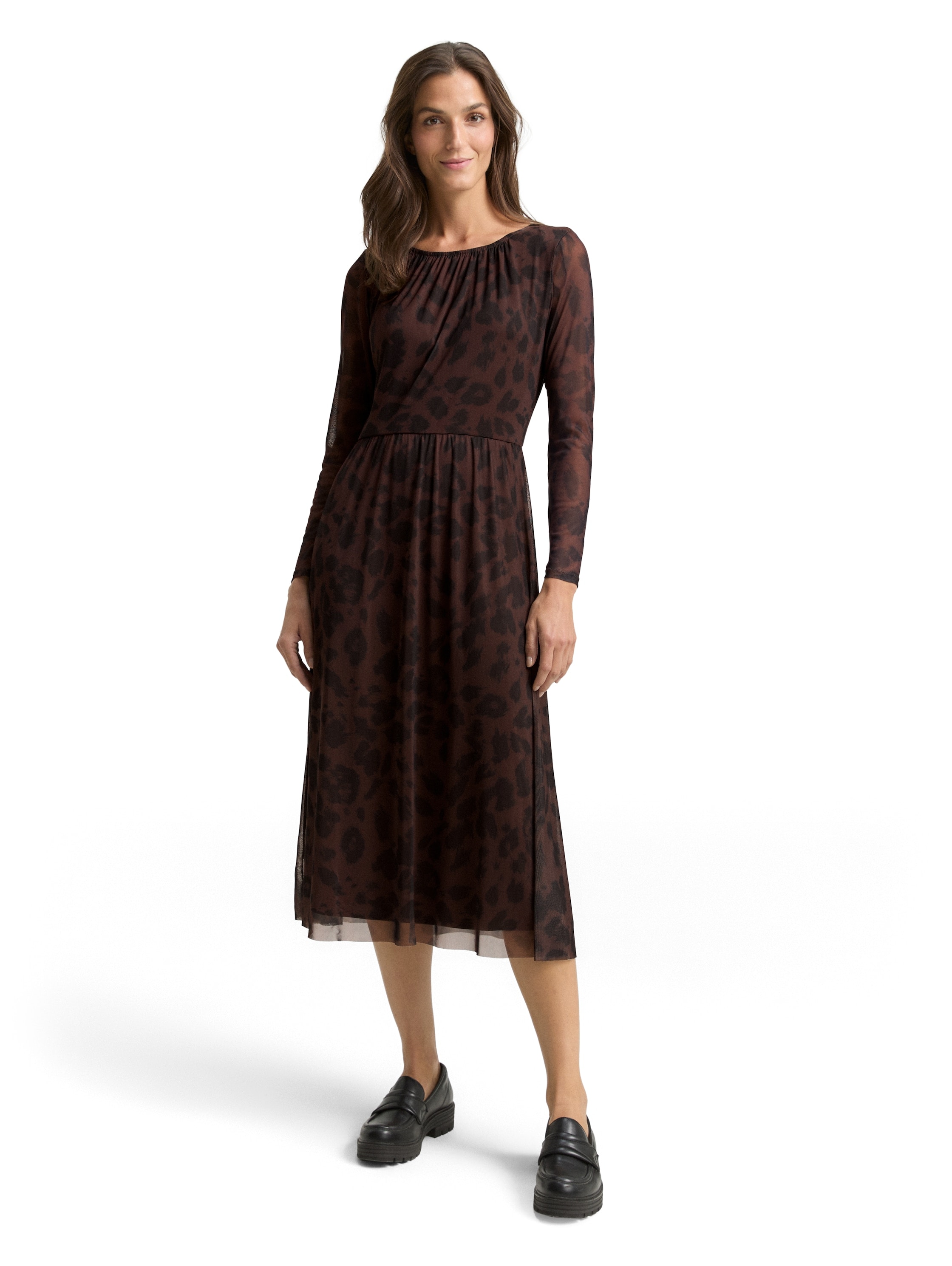 TOM TAILOR Robe en maille »Regular midi« mit Muster