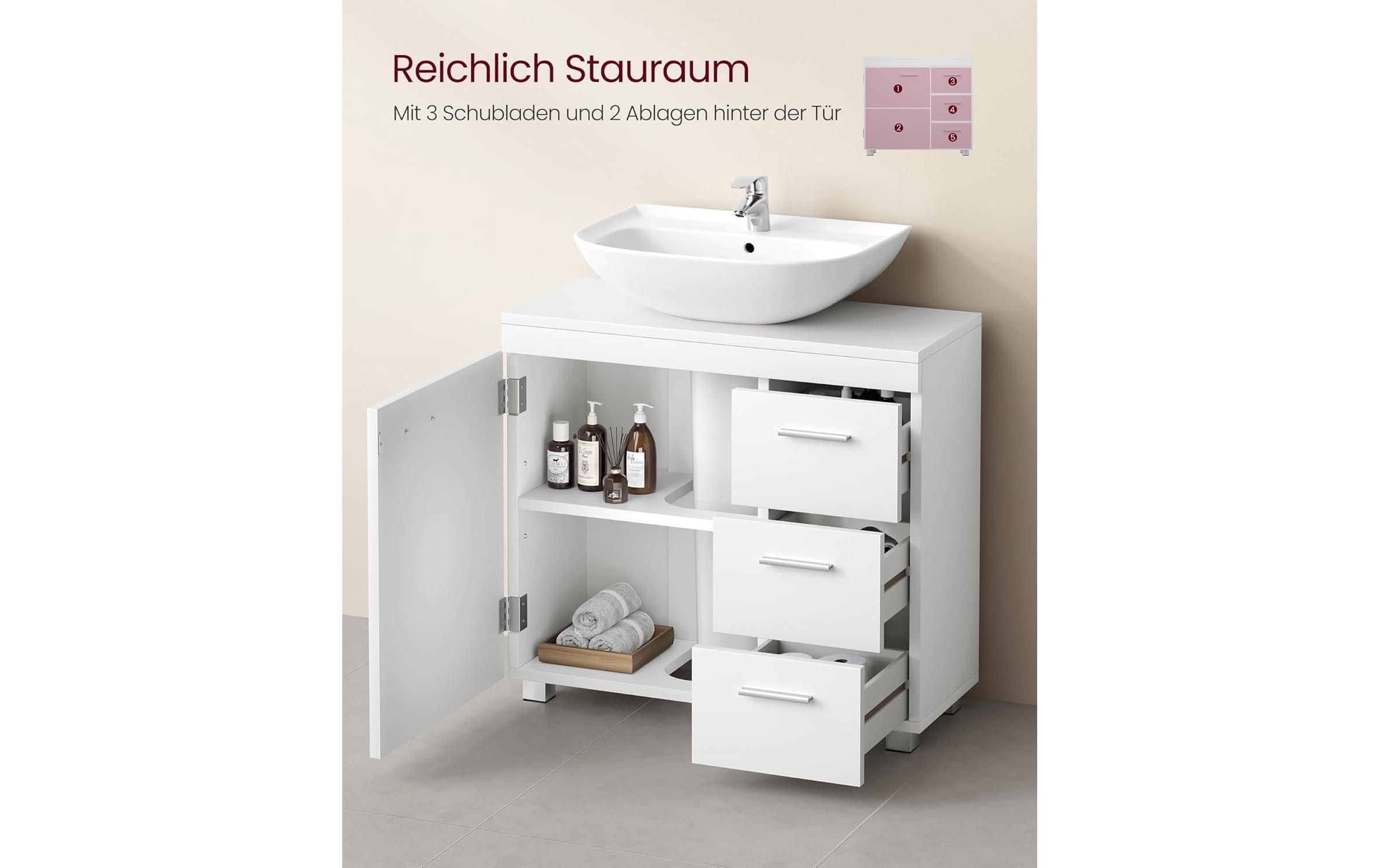 VASAGLE Waschbeckenschrank »mit Füssen«