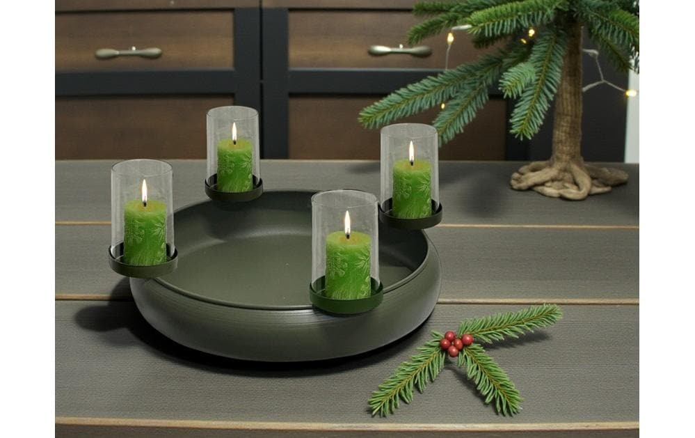 Dameco Adventskranz »Kerzenhalter für 4 Kerzen, 40 x 9 cm, Metall«