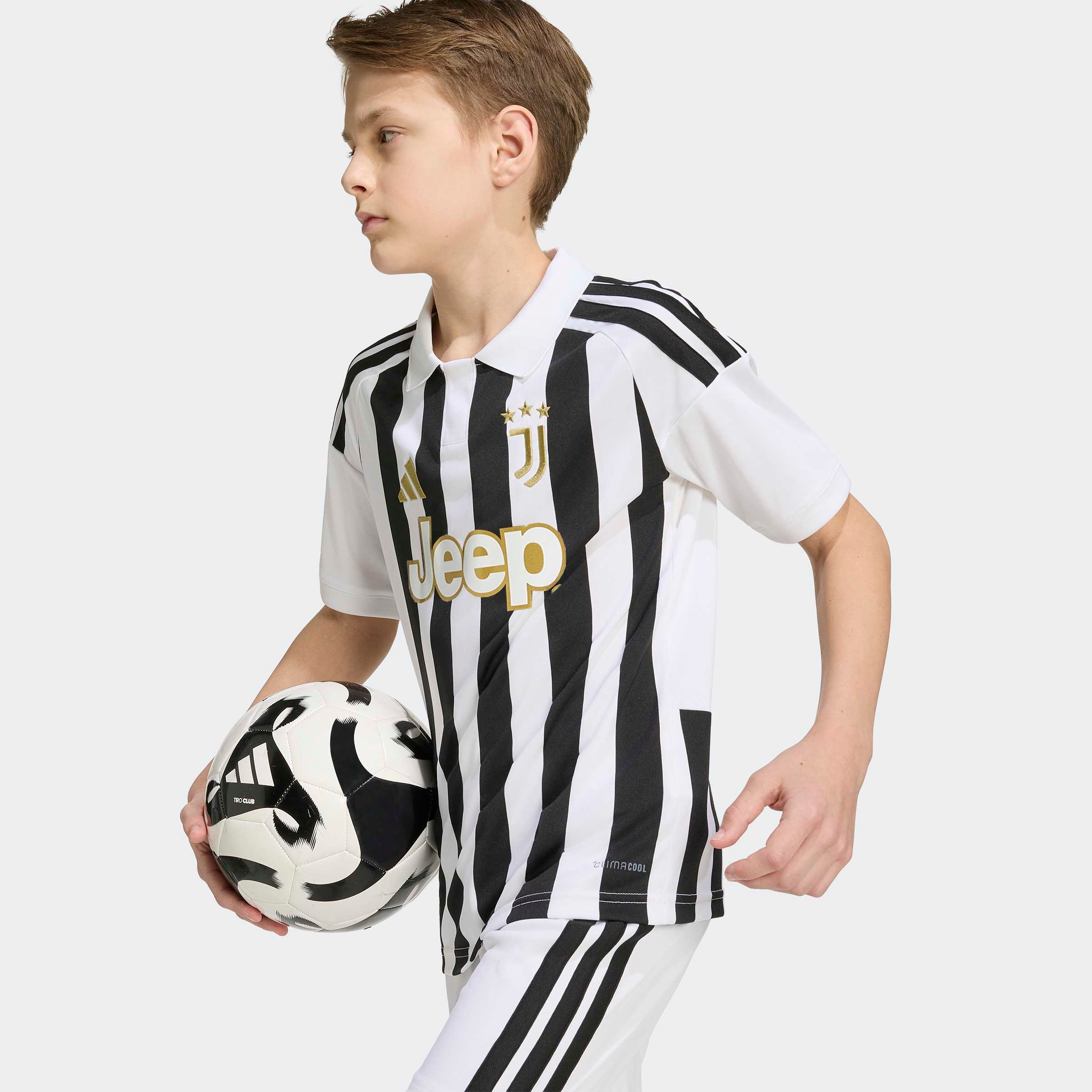 adidas Performance Maillot de foot »JUVENTUS TURIN 26/27 KIDS HEIMTRIKOT« avec technologie Climacool, col traditionnel, avec 3 bandes