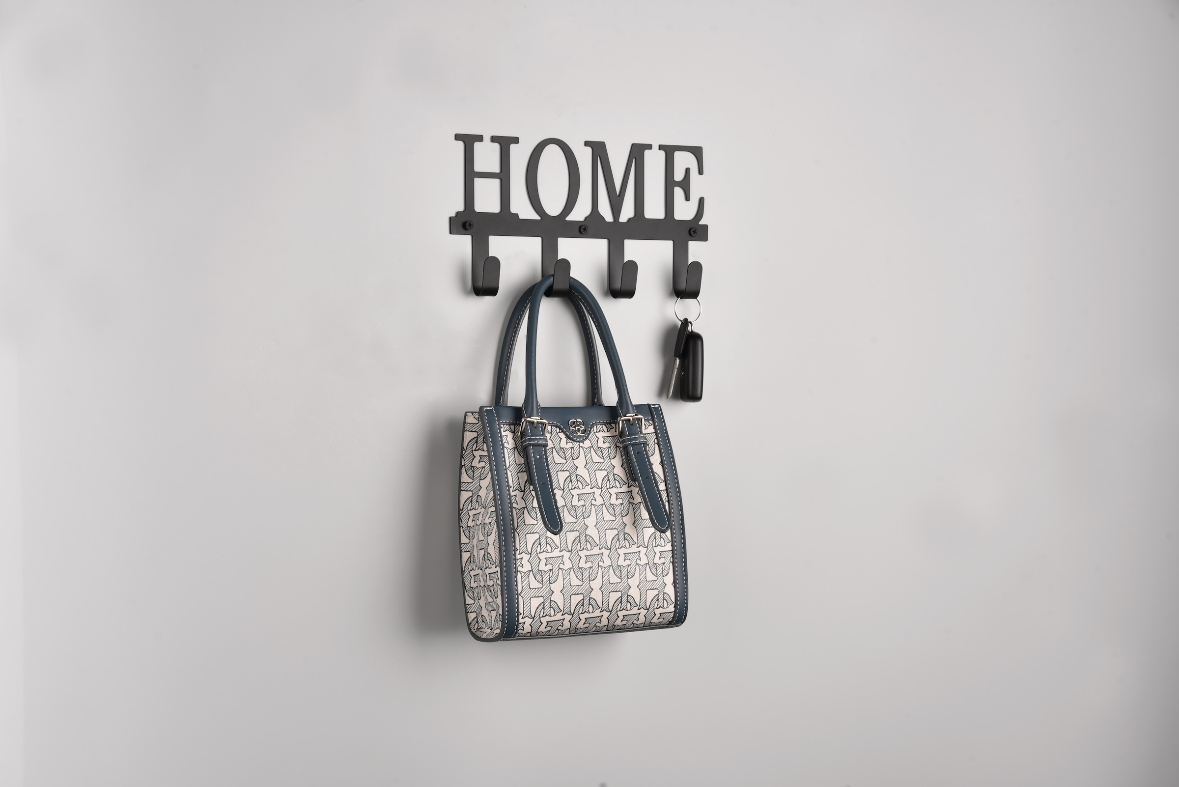 MIRRORS AND MORE Porte-manteau »Nelly« 1 cuis tlg. Inscription Home avec 4 crochets