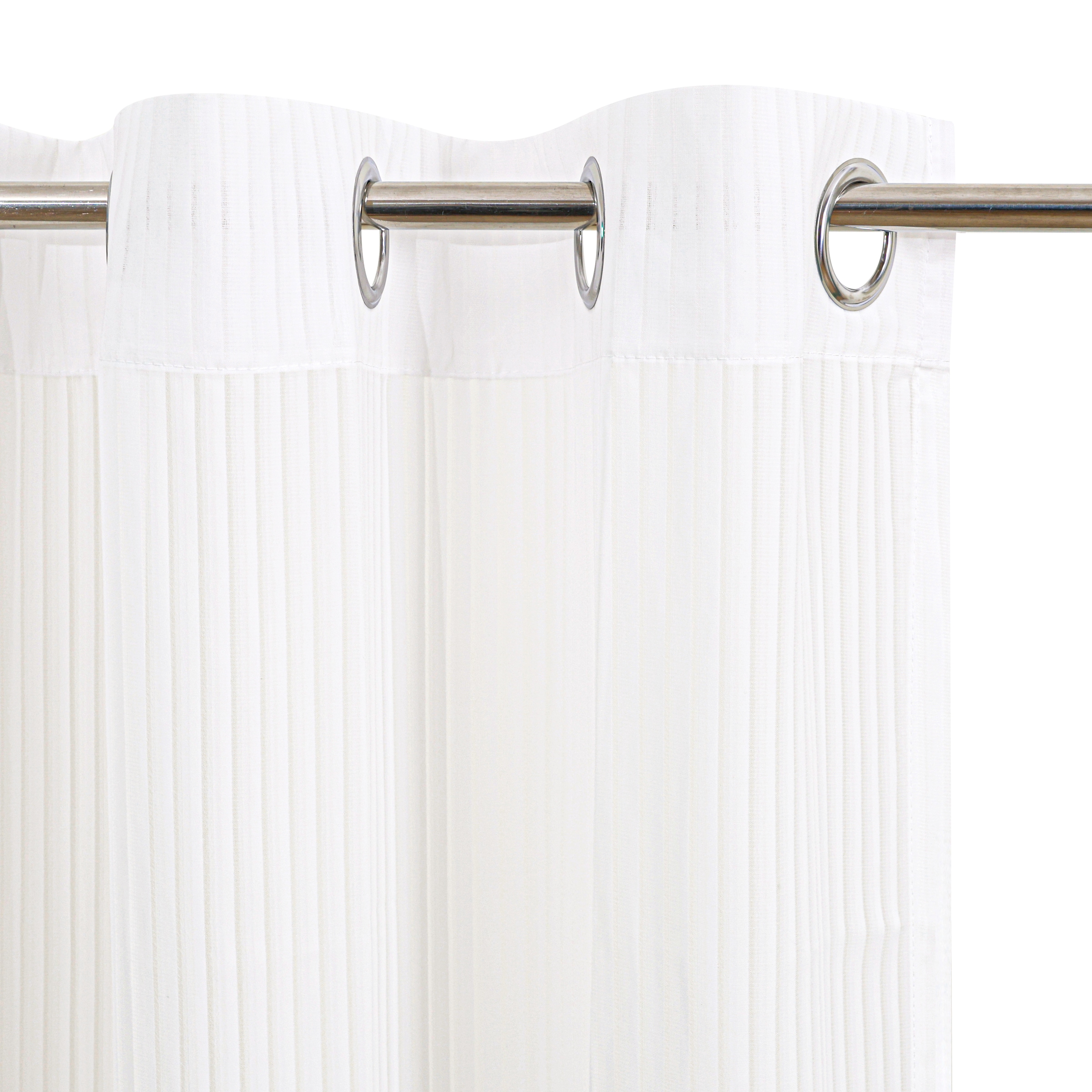 GOODproduct Gardine »Fritty« Ösen 2 Stk. tlg. Ösen,  transparent, Pflegeleicht, elegante Längststreifen