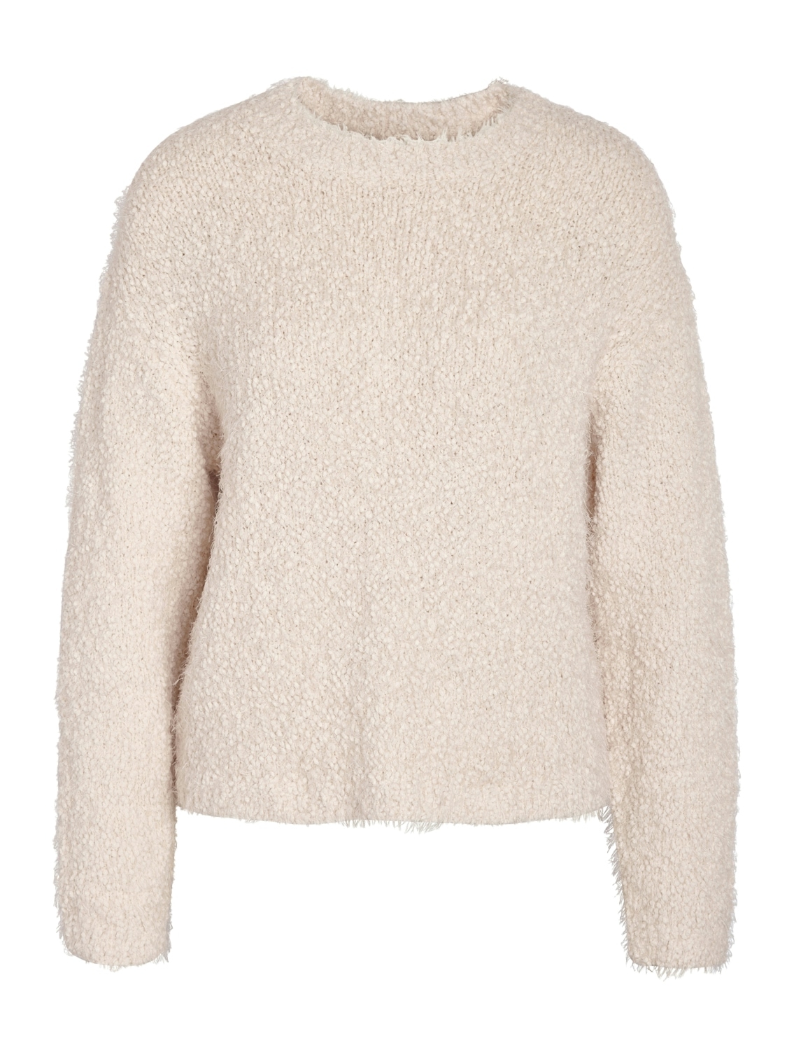 Noisy may Rundhalspullover »NMSASSY L/S O-NECK KNIT NOOS« Materialmix, relaxed fit