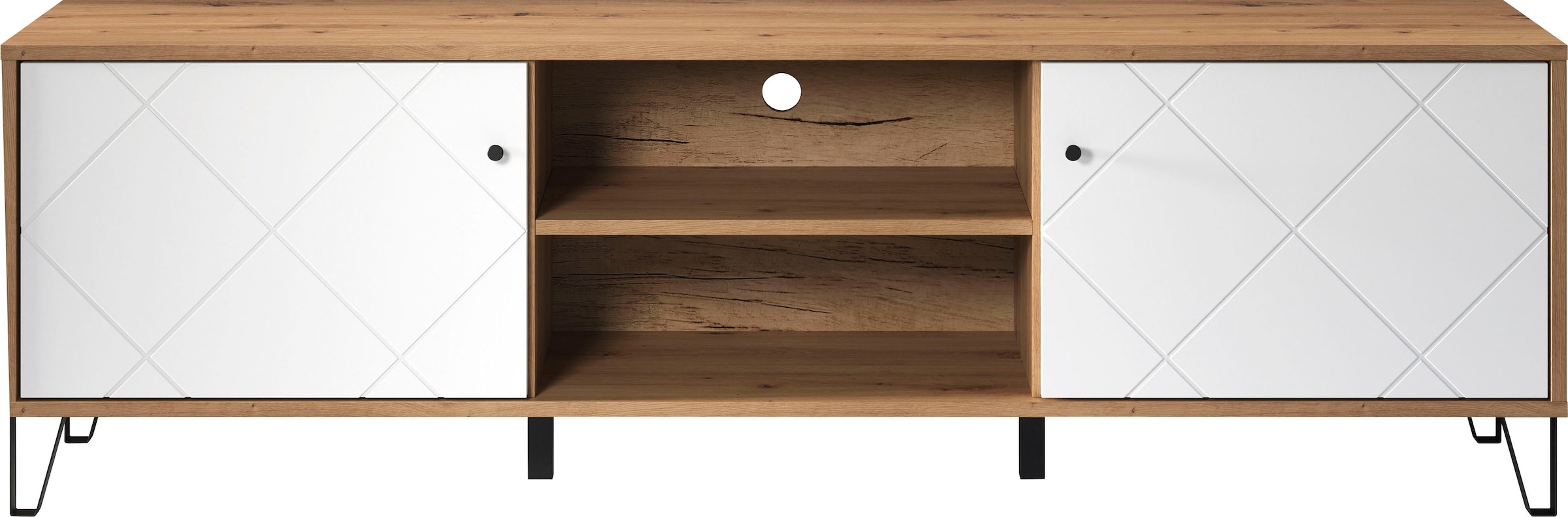 Home affaire Table basse »Tarragona TV-Kommode« Meuble TV avec 2 portes & 2 compartiments - (L/P/H) 183/40/56 cm
