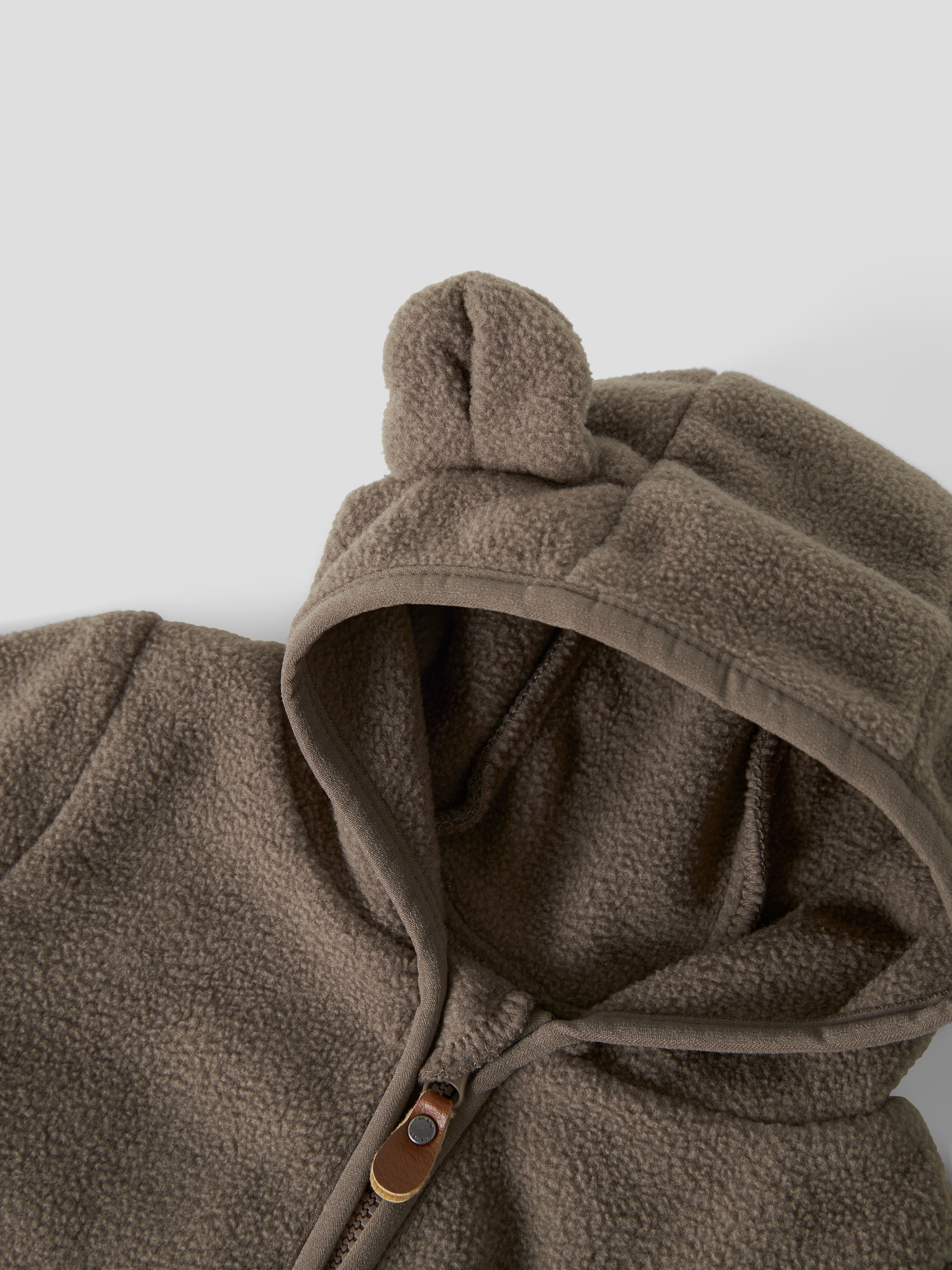 Name It Kapuzenfleecejacke »NBNMEEKO FLEECE JACKET MELANGE« mit Kapuze Fleece, Reissverschluss mit Kinnschutz