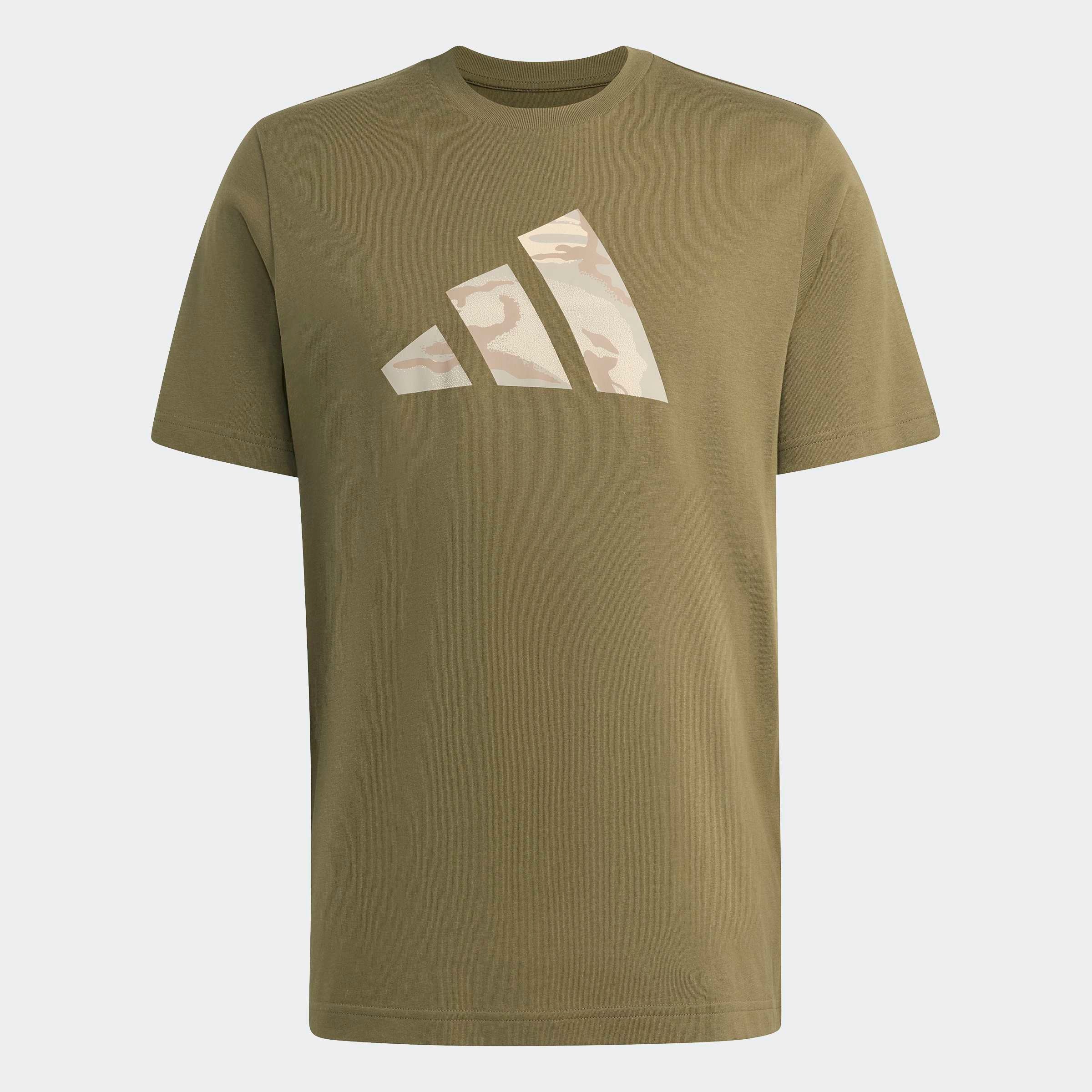 adidas Sportswear T-Shirt »CAMO 3-BALKEN GRAFIK« mit Rundhalsausschnitt, ohne Verschluss, aus Baumwolle, normale Länge