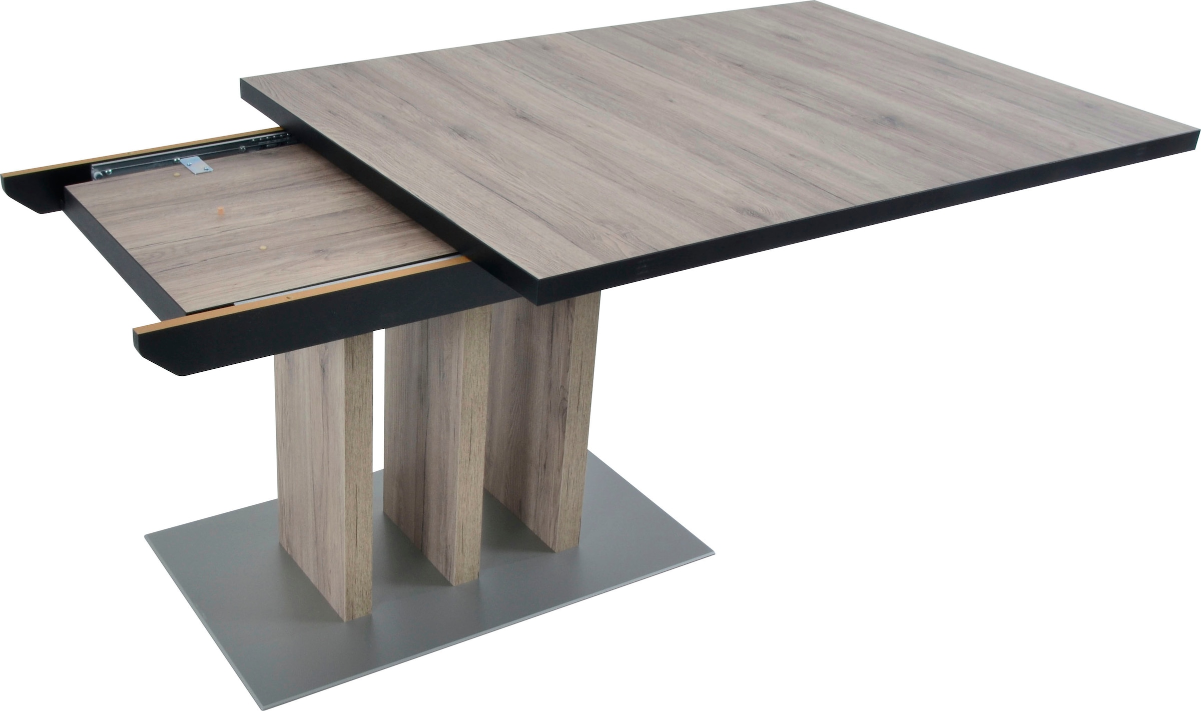 K+W Komfort & Wohnen Ensemble de bancs d'angle »Spider II« Ensemble, 4 cuis tlg. côté long 195cm, 2 chaises à bascule, table extensible largeur 120 cm