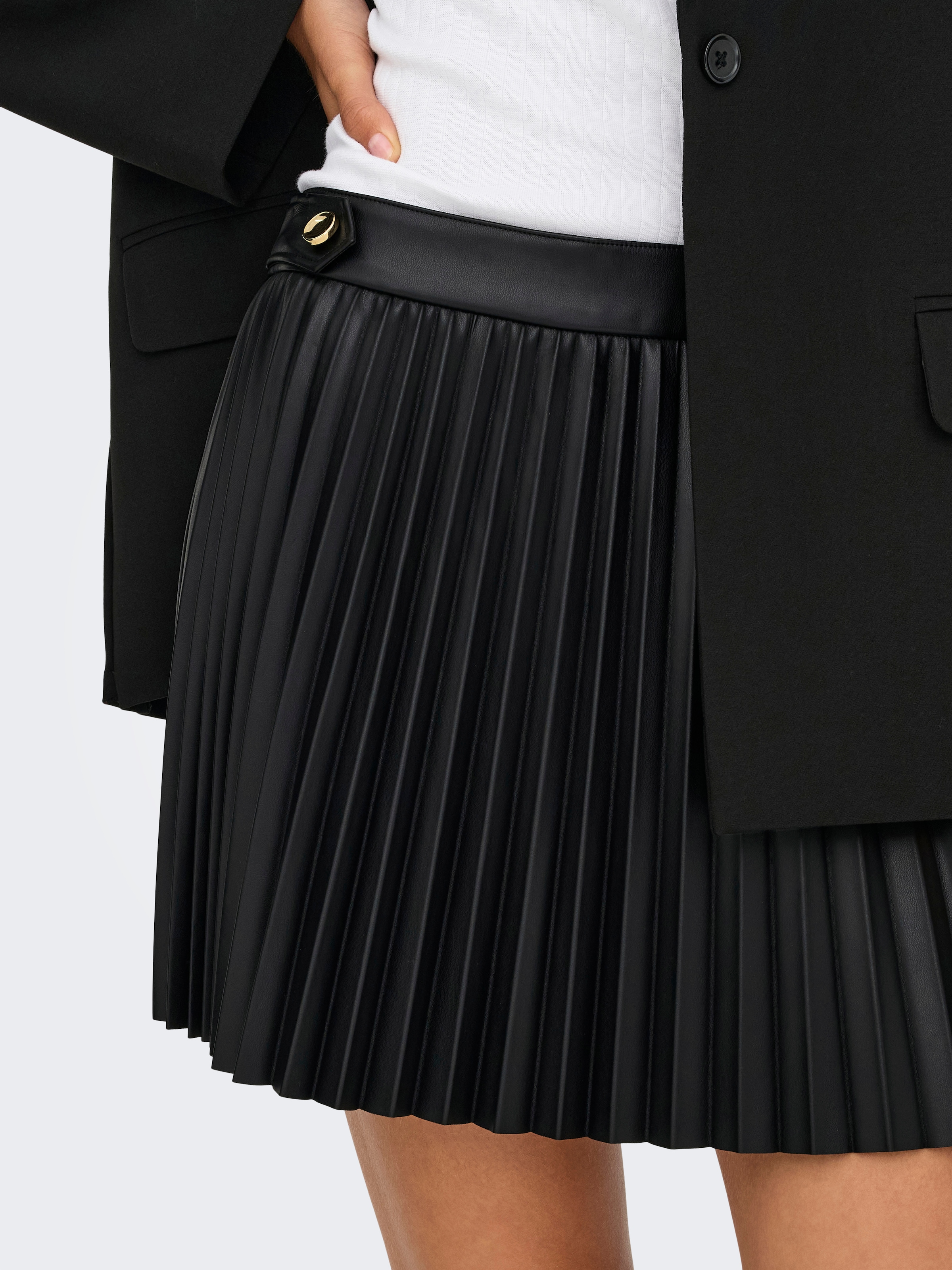 ONLY Lederimitatrock »ONLVIVE LIFE HW PLEAT FAUX LE SKIRT PNT«