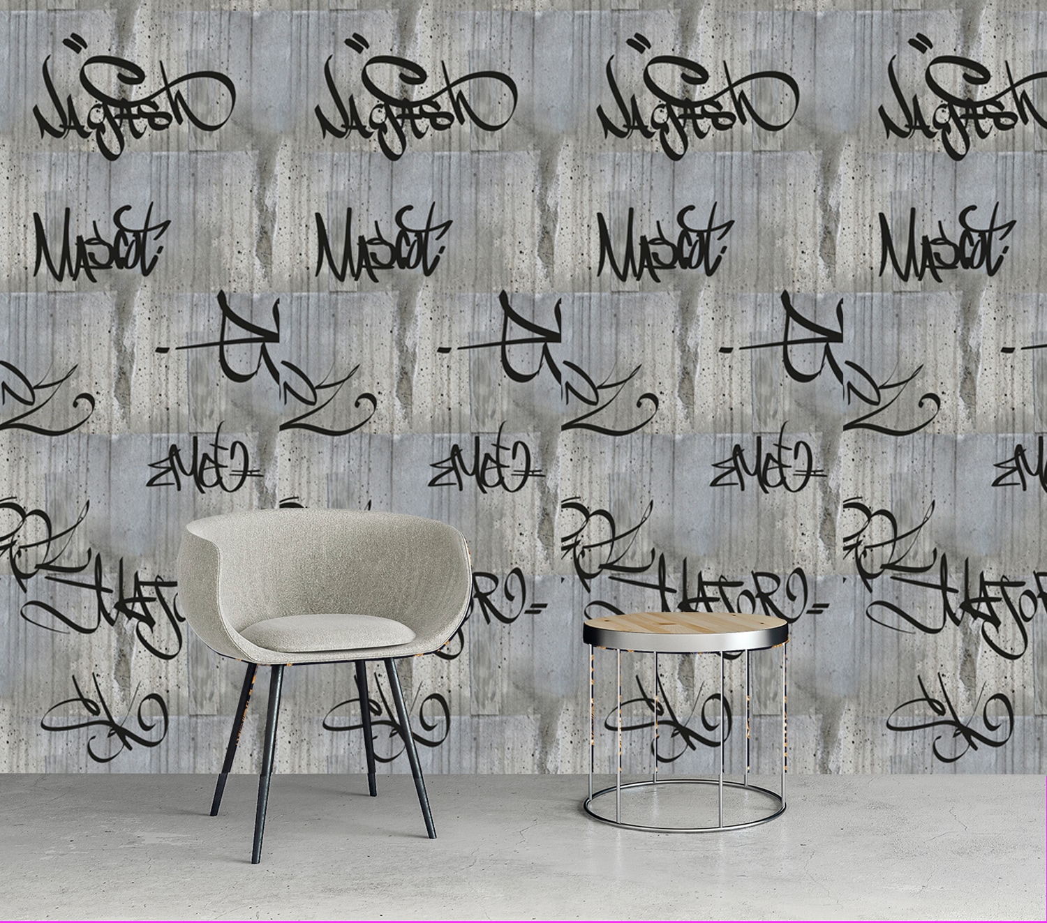 queence Vinyltapete »Natalia« Abriebeffekte | Steinoptik | bedruckt | clean | minimalistisch | unifarben glatt 90x250cm, selbstklebend, kinderleichte Anbringung, , Sticker