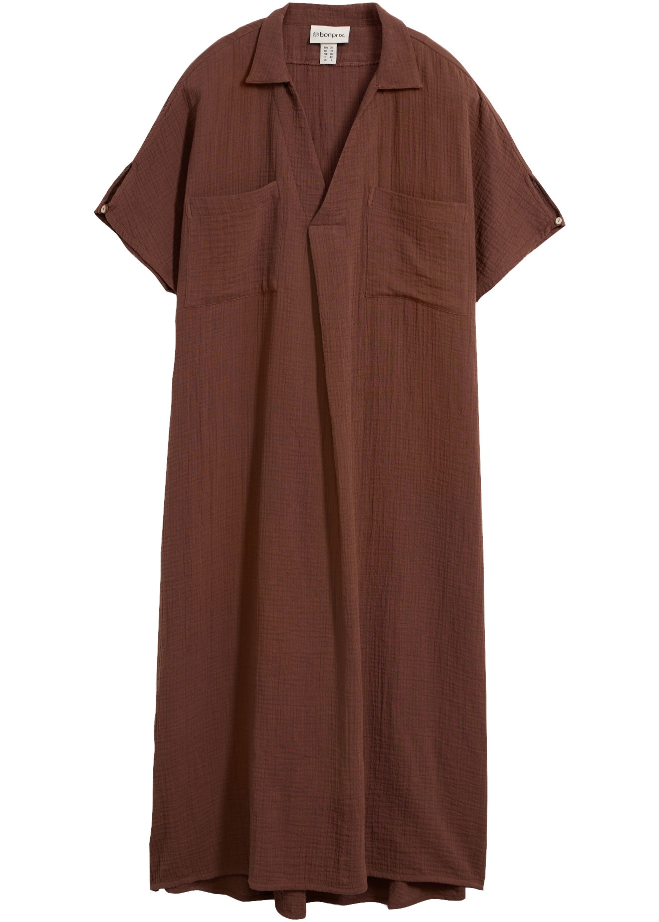 bonprix Robe tunique Oversize-Passform, Kaftan-Schnitt, Kimonoärmel, aus Baumwolle