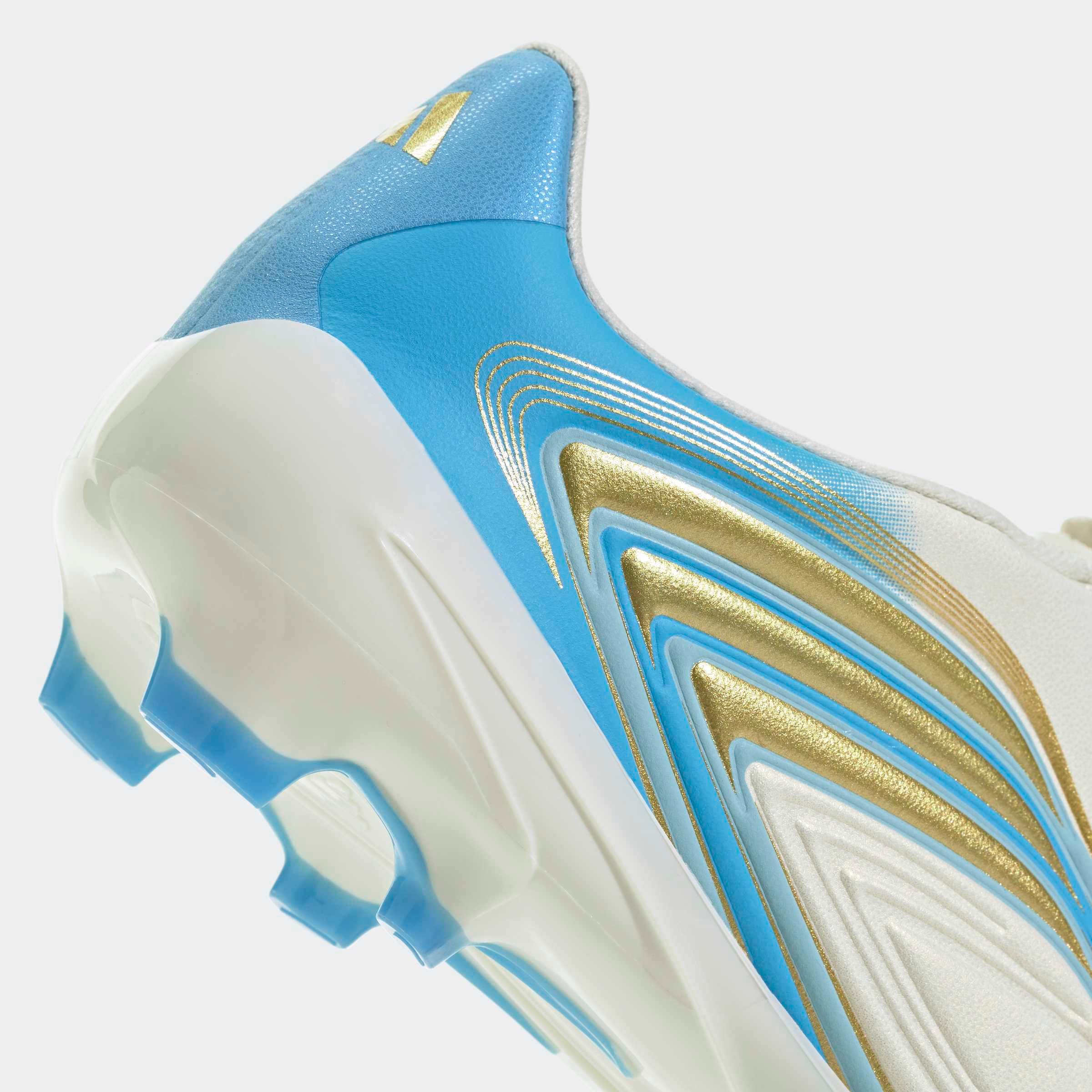 adidas Performance Fussballschuh »F50 MESSI LEAGUE KIDS , FESTE BÖDEN, OHNE SCHNÜRSENKEL«  Aussensohle für Rasen und feste Böden, für Jugendliche & Kinder