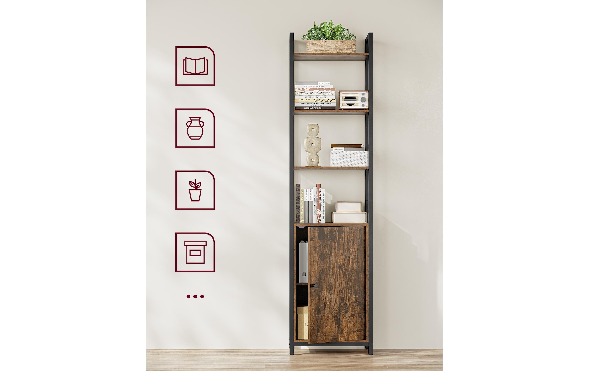 VASAGLE Regal »4 Ablagen«