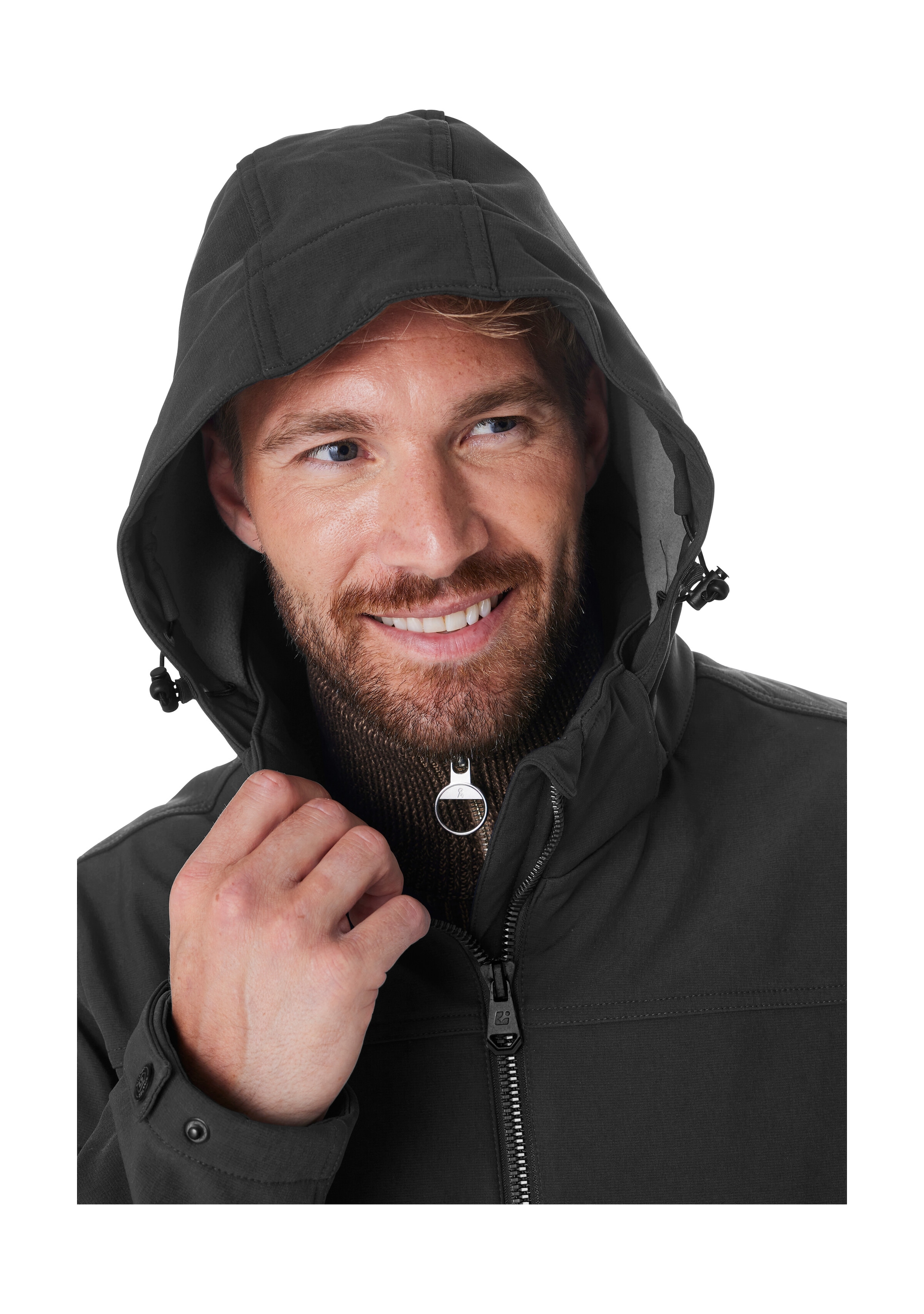 Killtec Veste softshell »Herren Softshelljacke« Wasserabweisende Softshelljacke mit Fleece, abnehmbarer Kapuze