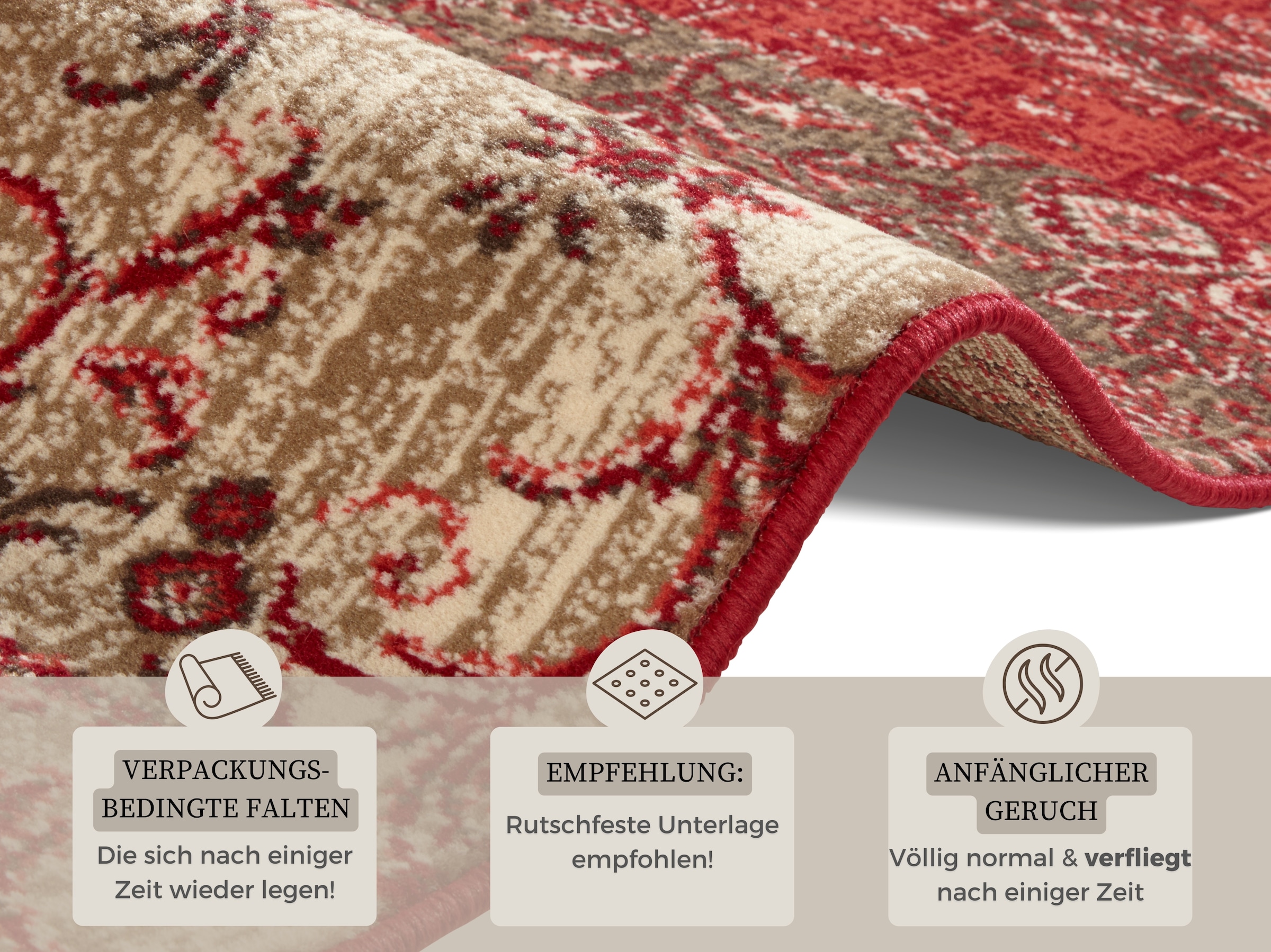 HANSE Home Chemin de table »Kirie« Rectangulaire 9 mm Höhe Patchwork, Kurzflor, Teppichläufer, Modern, Vintage, Wohnzimmer, Flur