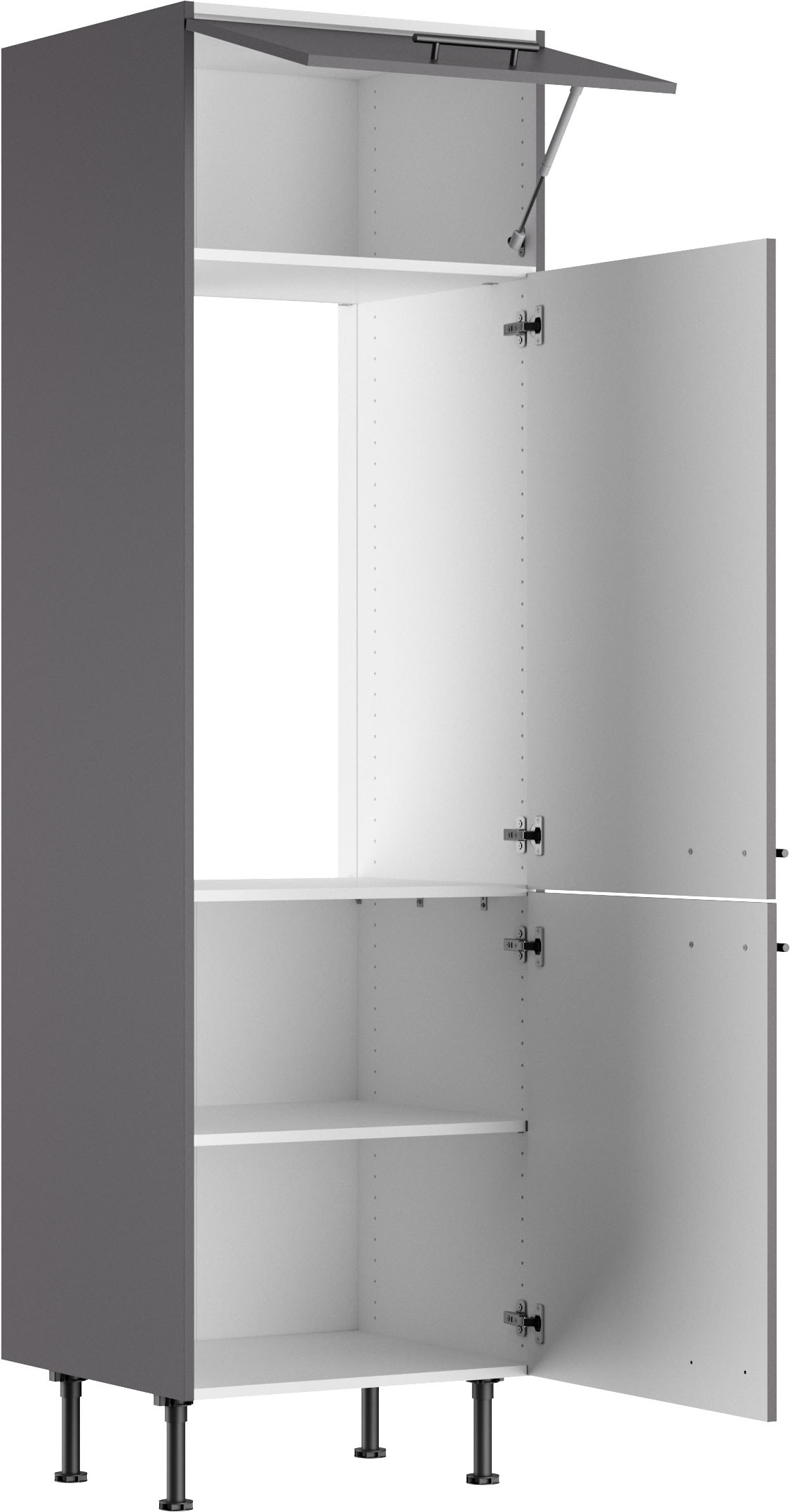 OPTIFIT Kühlumbauschrank »Fiona« Breite 60 cm, m. 2 Türen, 1 Klappe, höhenverstellbare Füsse