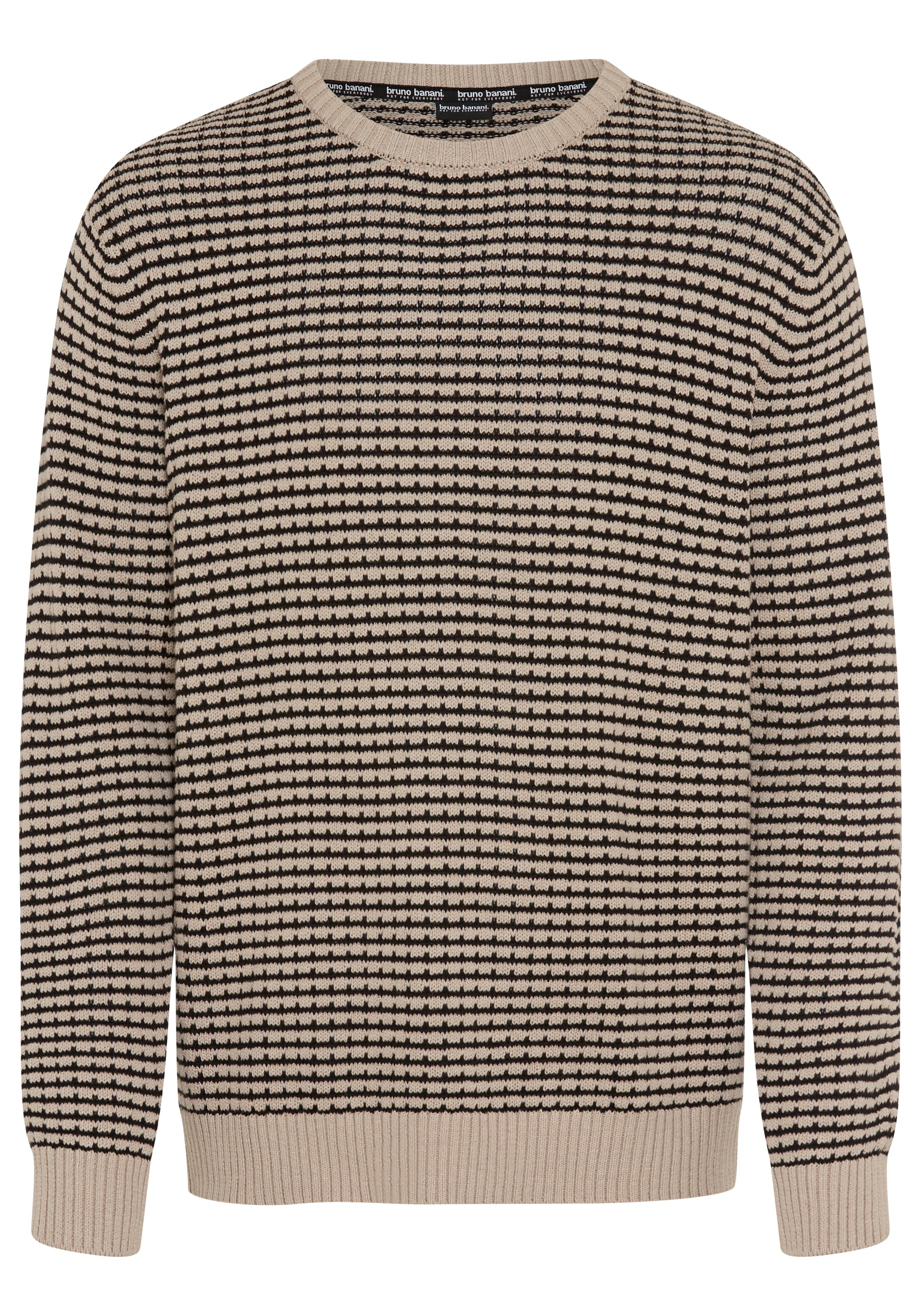 Bruno Banani Pull à col rond Se démarquer avec style avec un motif structuré moderne. Regard accrocheur à la mode