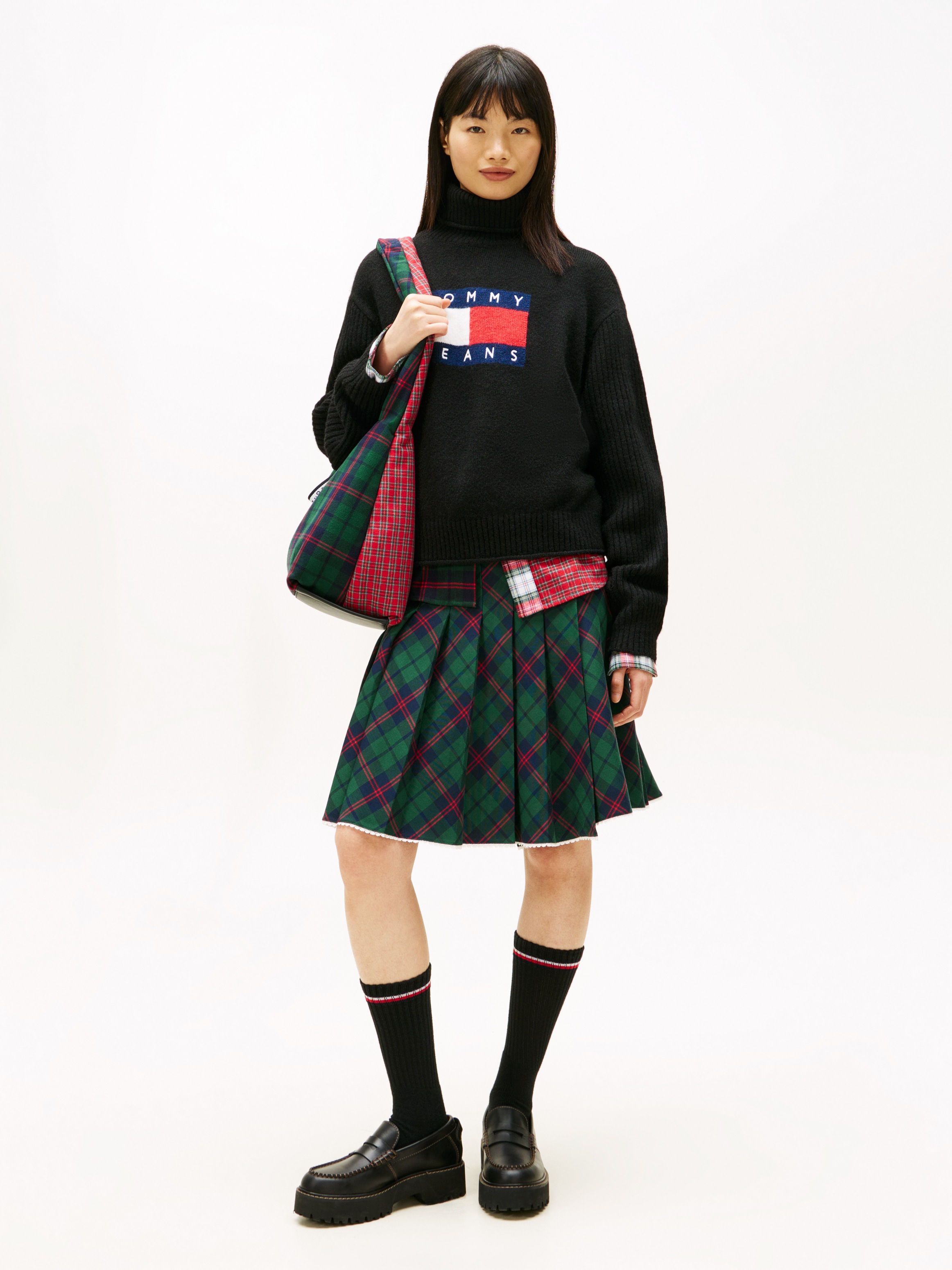 Tommy Jeans Pull à col roulé »TJW TURTLENECK FLAG SWEATER EXT«