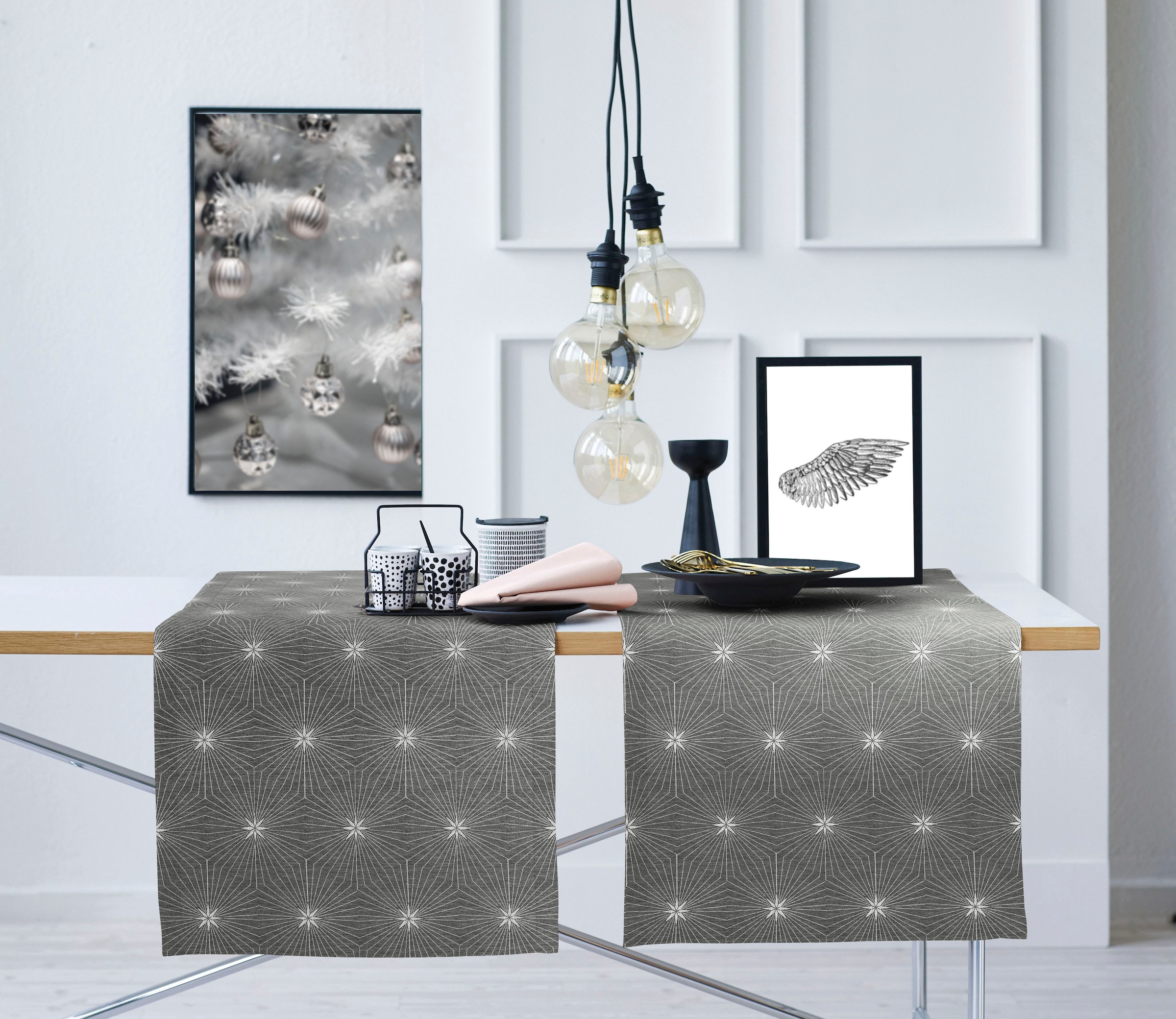 APELT Tischläufer »4710 CHRISTMAS GLAM, Weihnachtsdeko, Weihnachten« Lurex-Jacquardgewebe