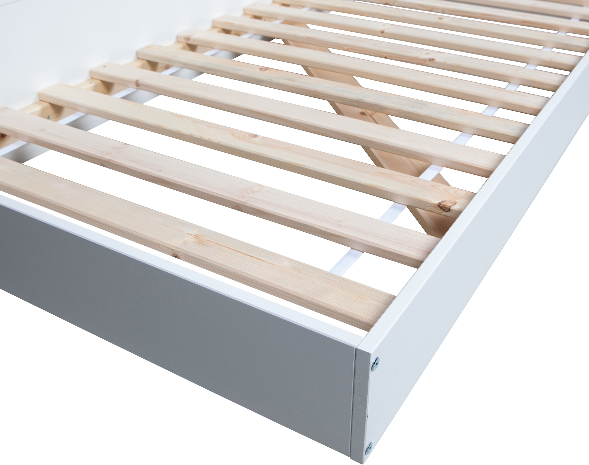 WOOOD Stauraumbett »Connect FSC®-Kiefernholz mit Schiebetür und Stauraum 213x118x60 cm« Einfach zu montierbar, Matratzenmass 90x200 cm, Pfleiglicht