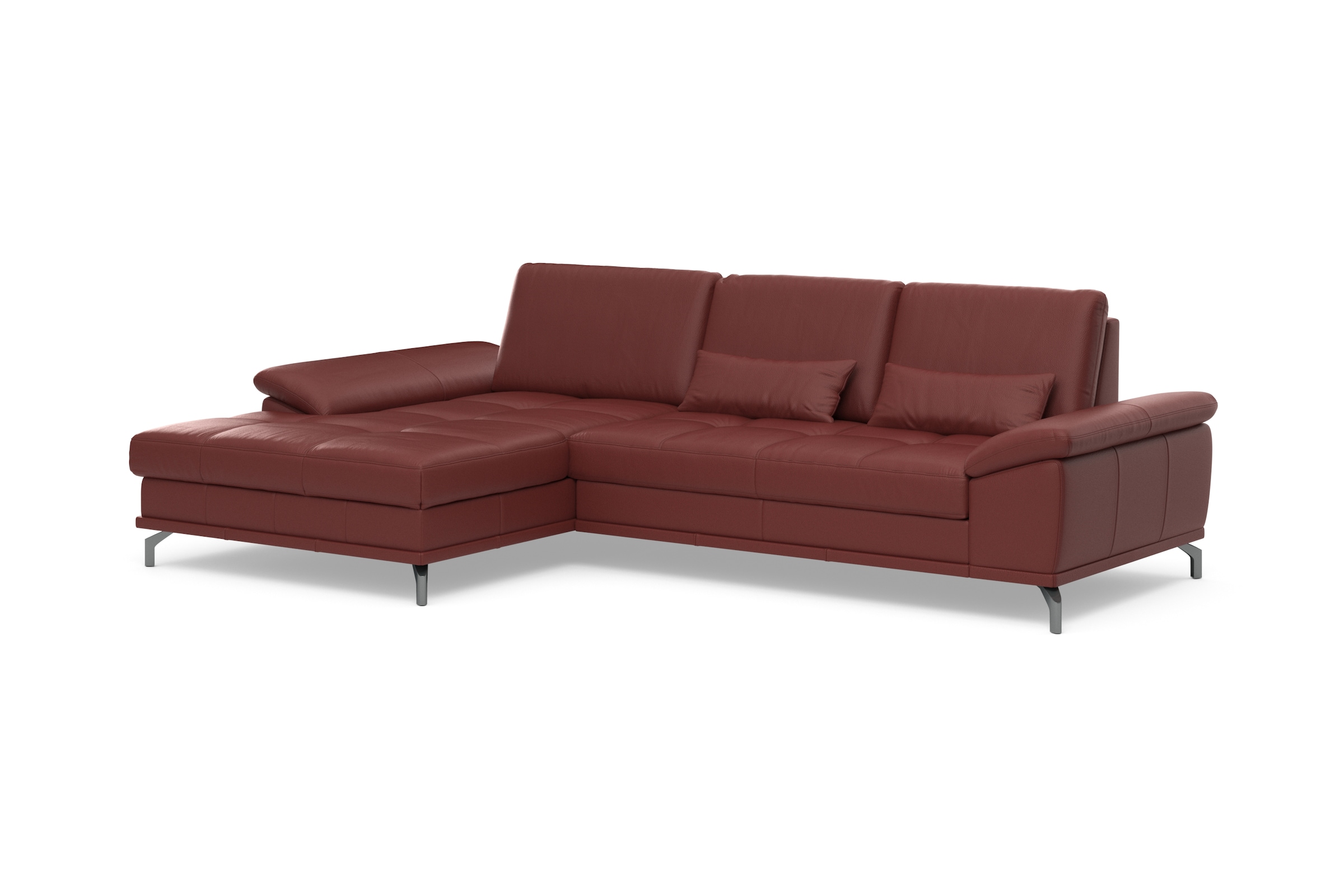 GOODproduct Ecksofa »Costello L-Form, Sitztiefen- & Armteilverstellung, 3 Nierenkissen« optional Schlaffunktion & Stauraum, Federkern